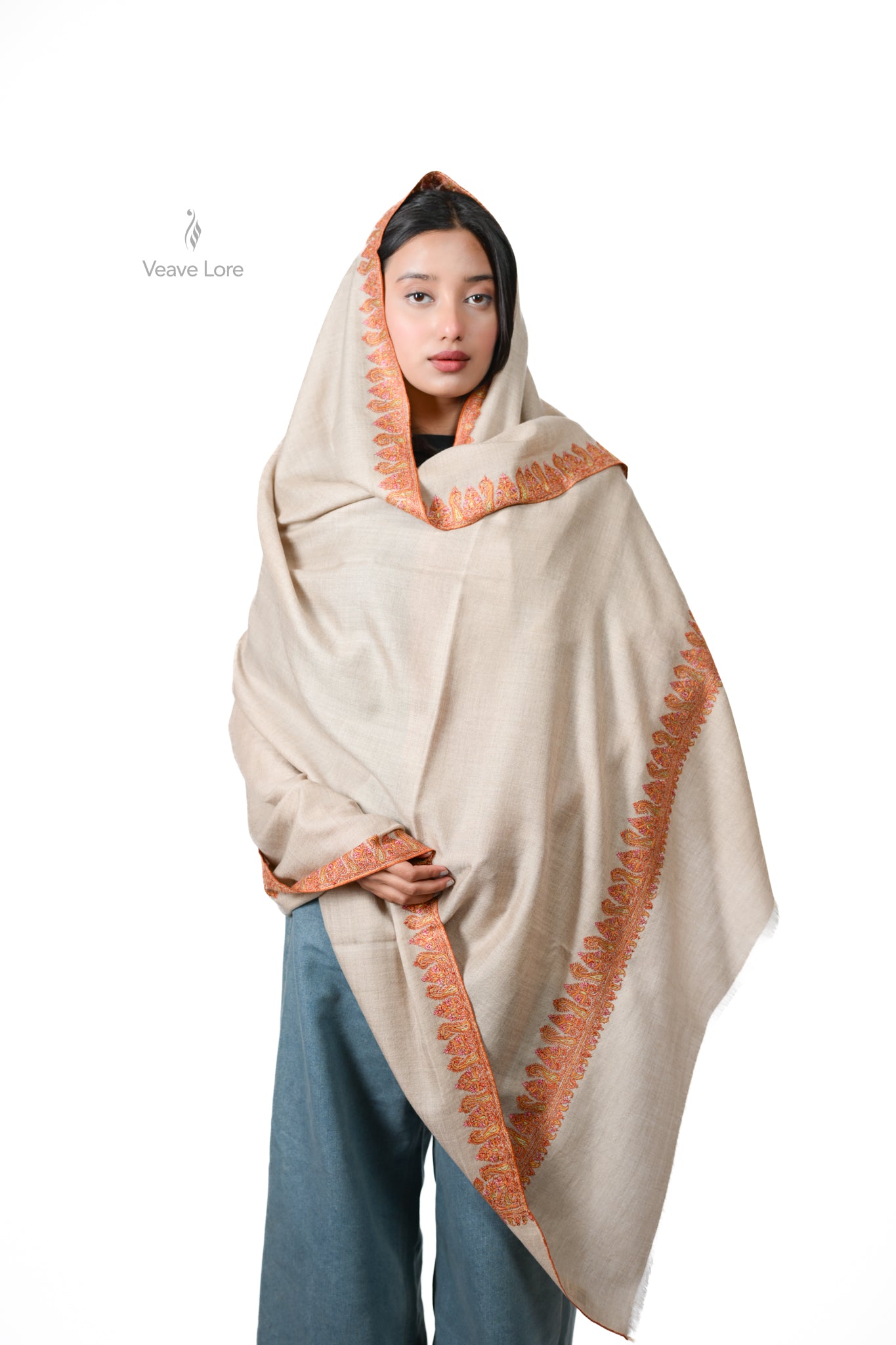 Naseem Hand Embroidered Pashmina Shawl