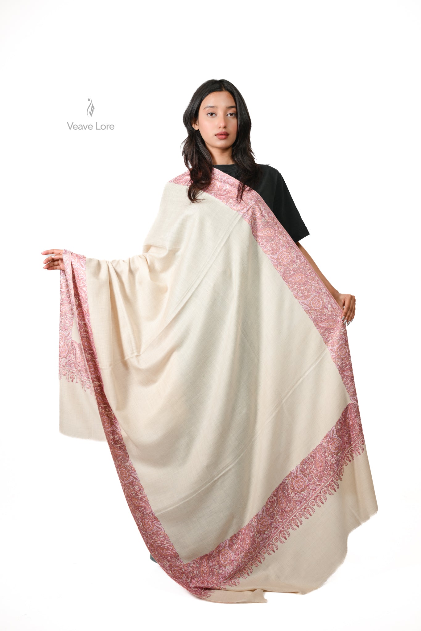 Gulab-e-Zar Palledar Pashmina Shawl