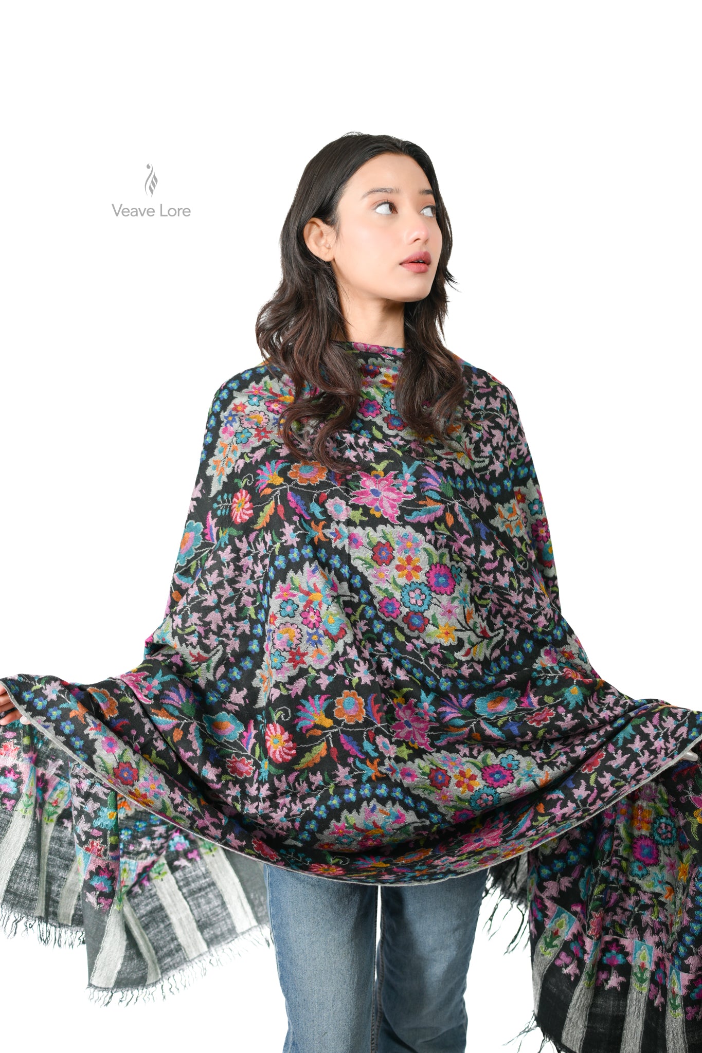 The Midnight Garden Pashmina Shawl