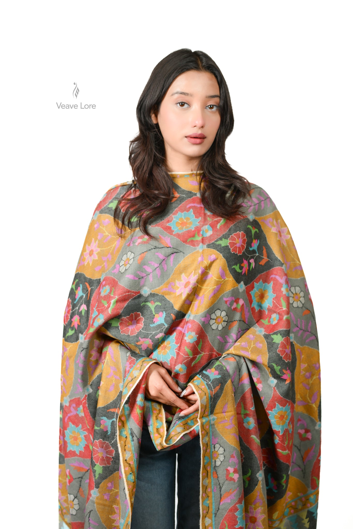 The Stained Glass Garden Pashmina Shawl