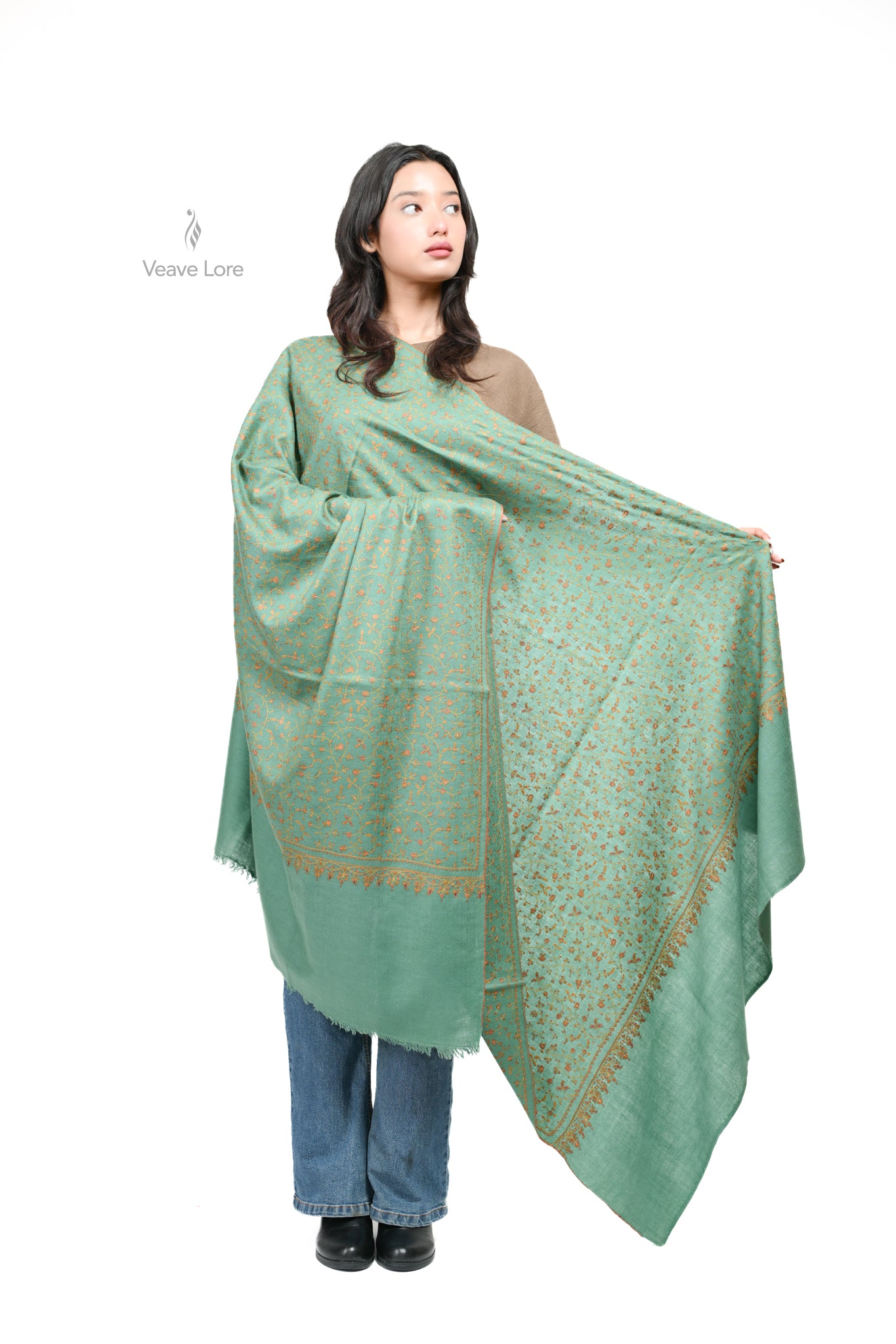 Yashb & Copper Pashmina Shawl