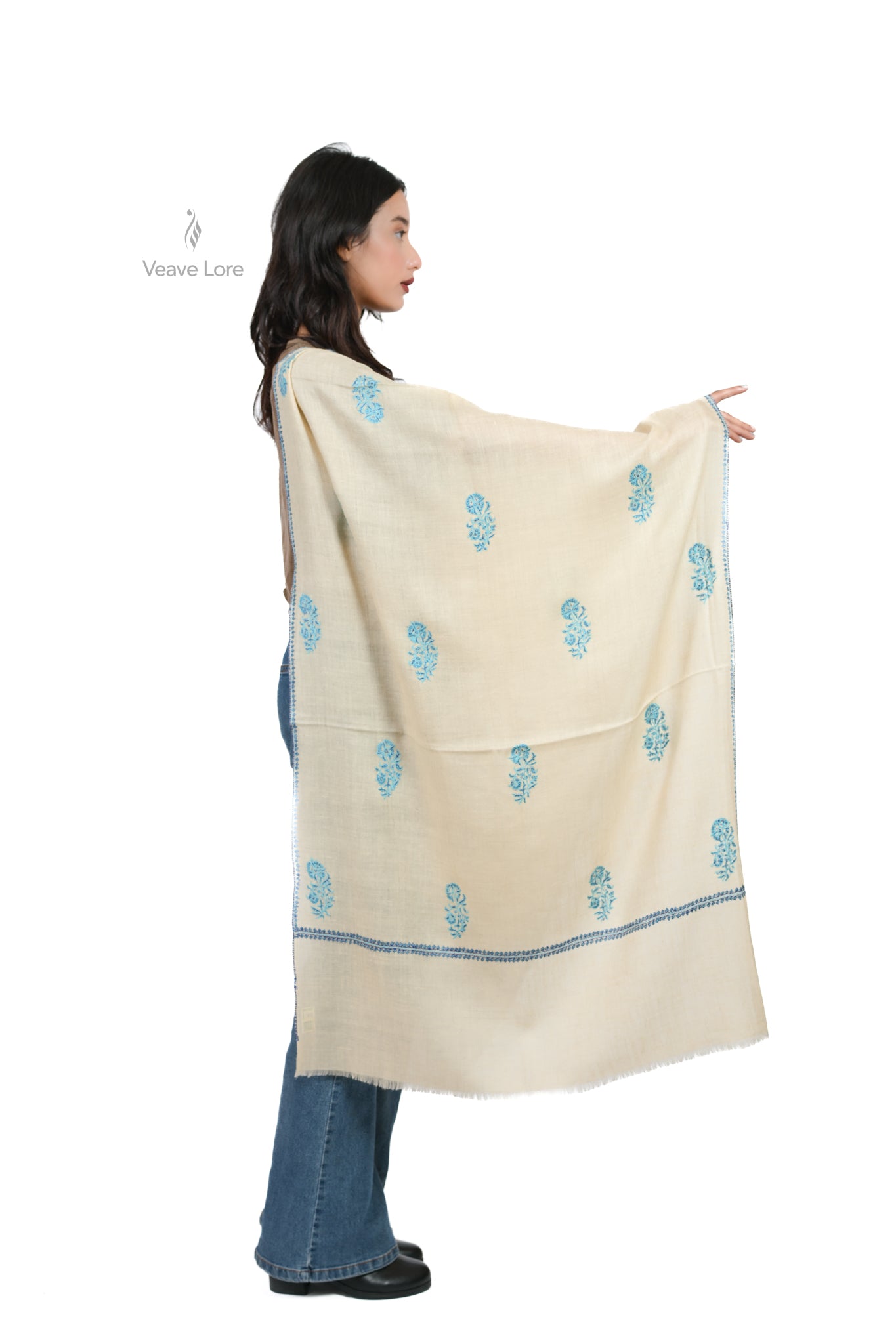 Gul-e-Feroza Pashmina Stole