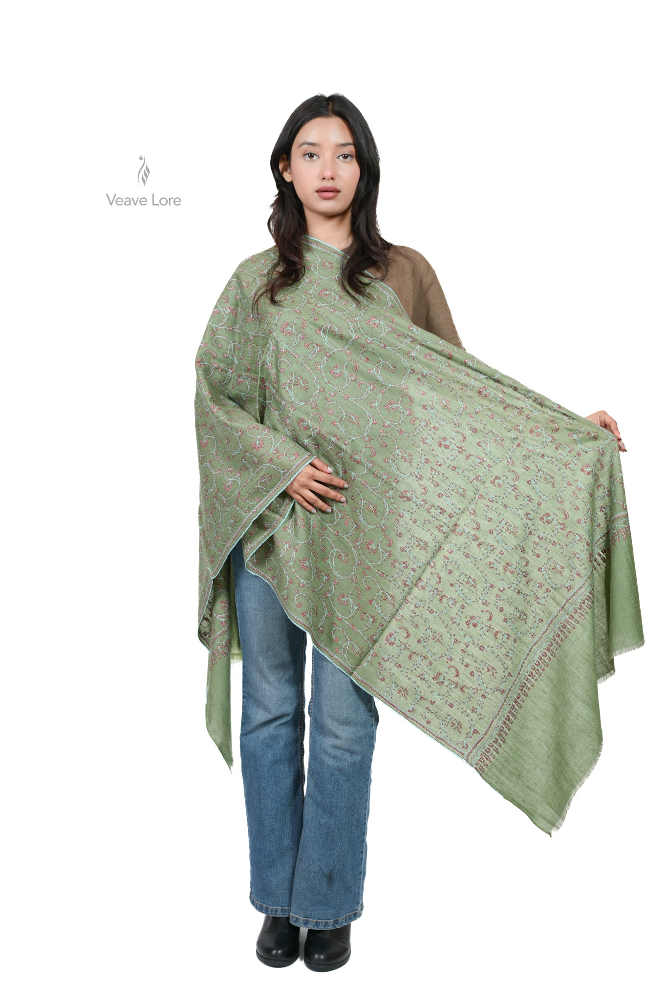 The Jade Garden Pashmina Stole