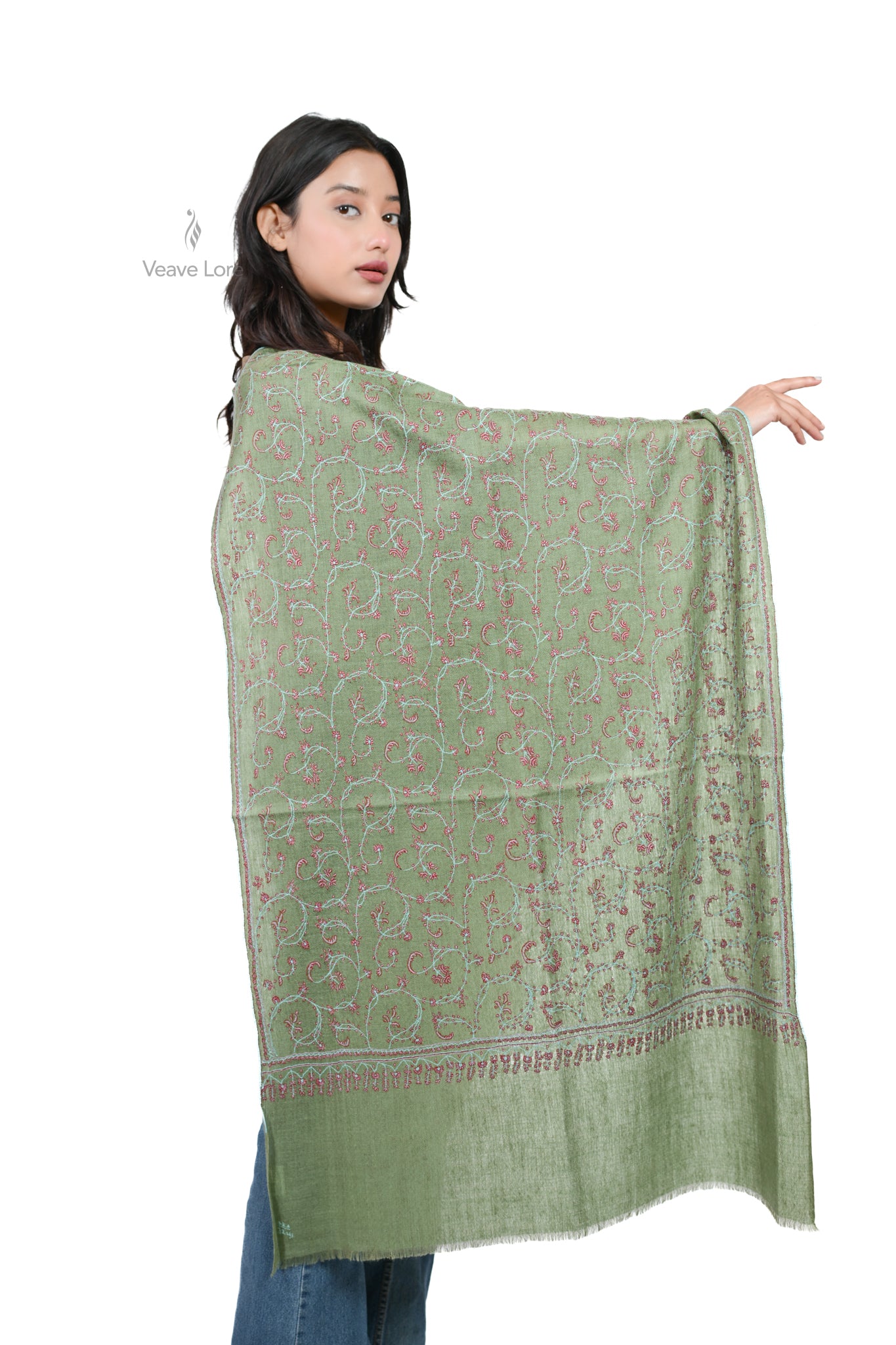 The Jade Garden Pashmina Stole