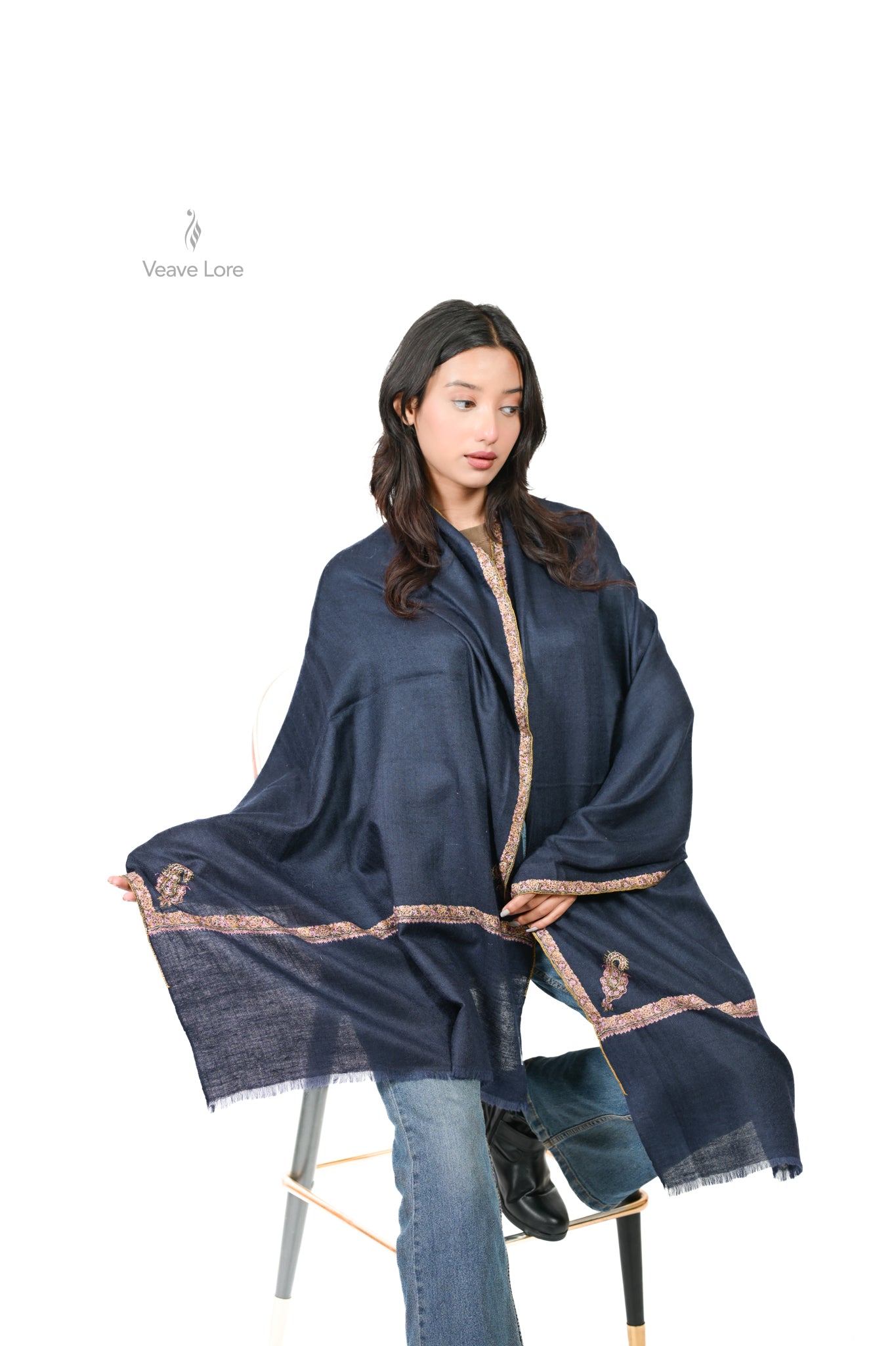 Shab-e-Neel Pashmina Stole