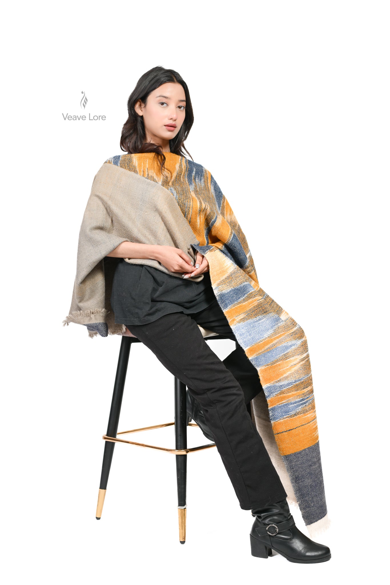Zamin-o-Aasman Heavyweight Pashmina Stole