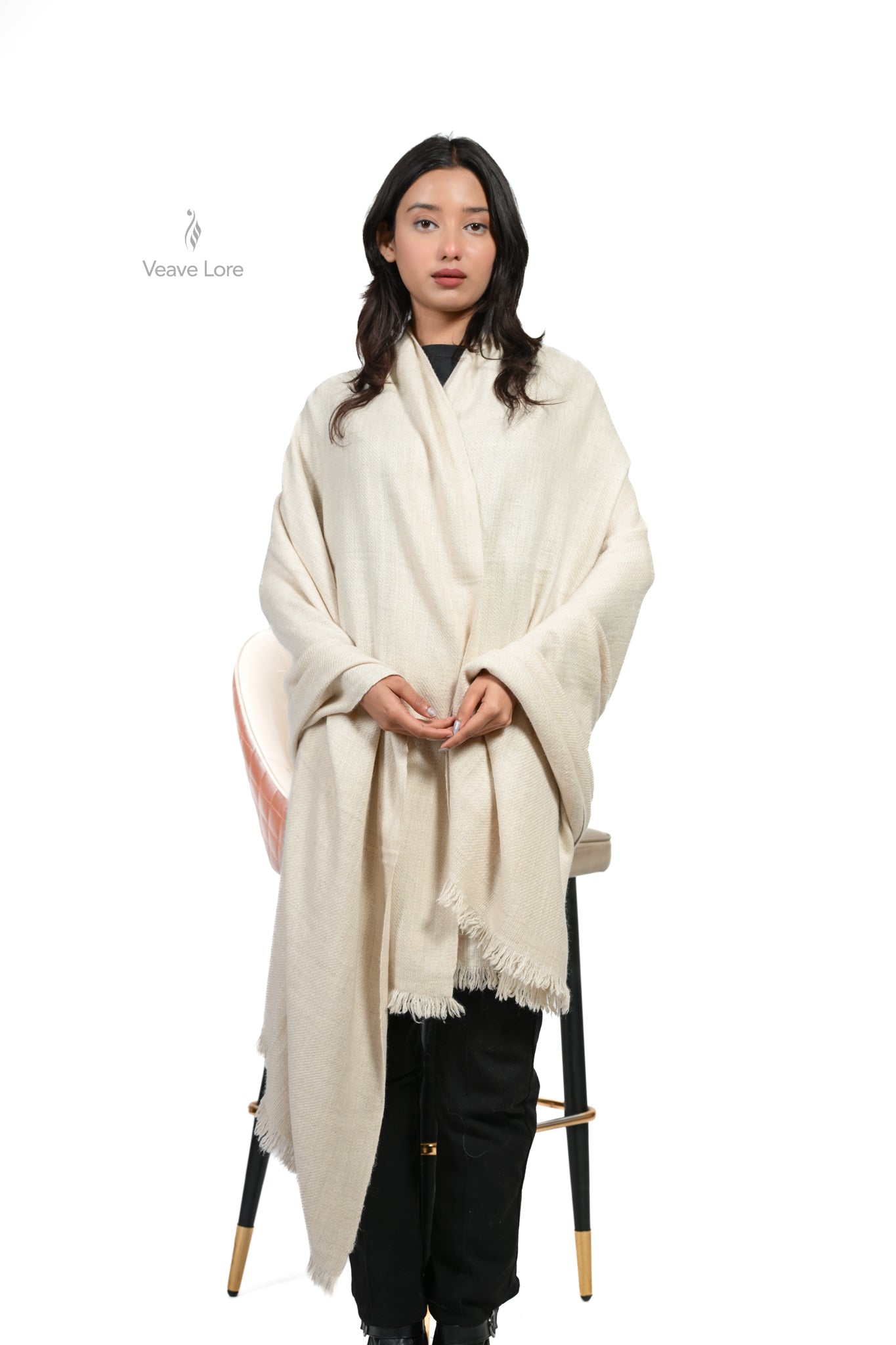 Safed-e-Pak Pashmina Heavyweight Shawl