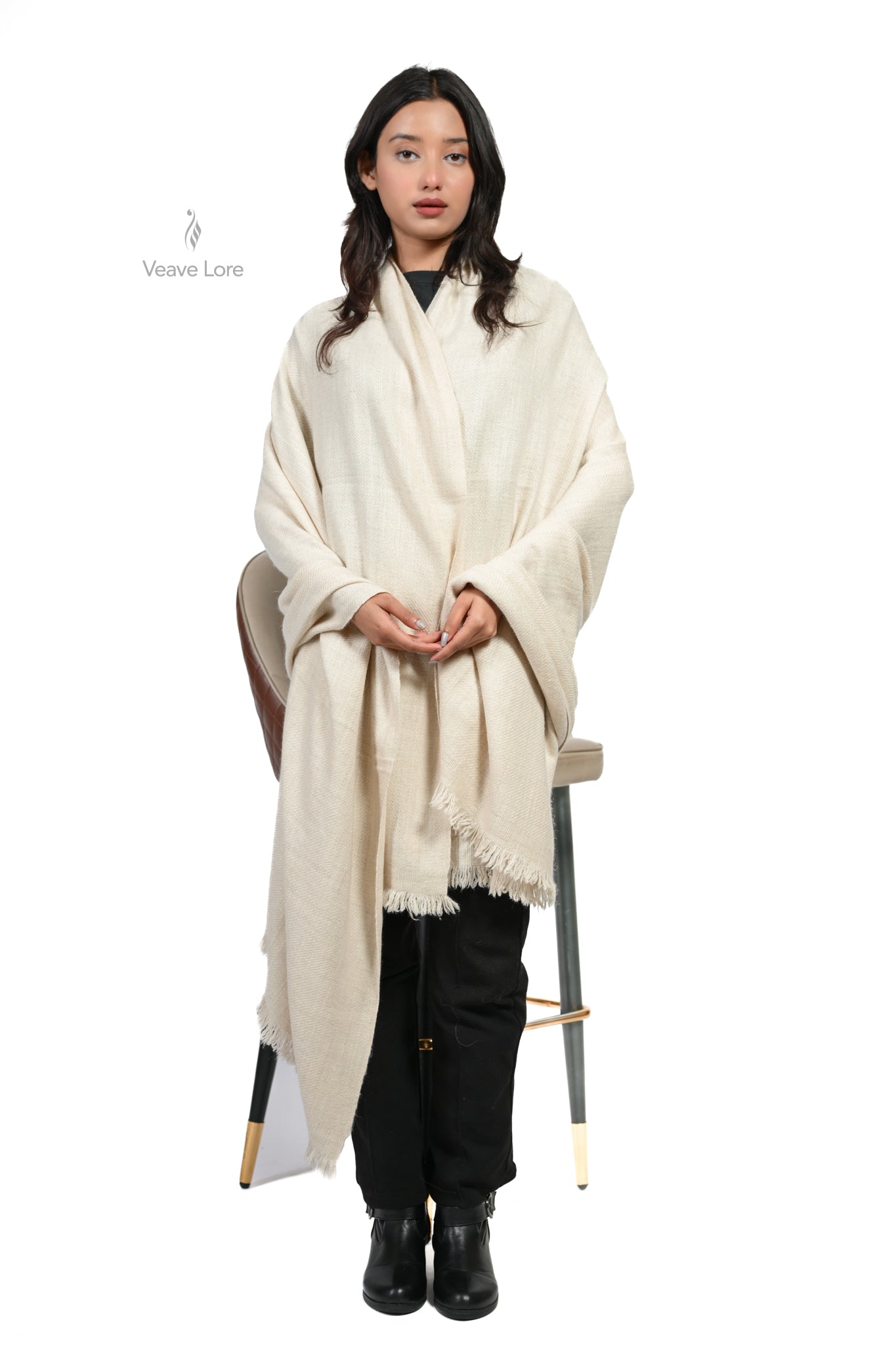 Safed-e-Pak Pashmina Heavyweight Shawl