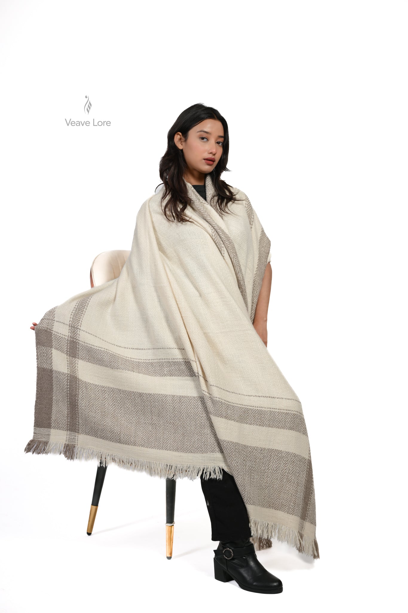 Safed-e-Zamin Pashmina Blanket XL