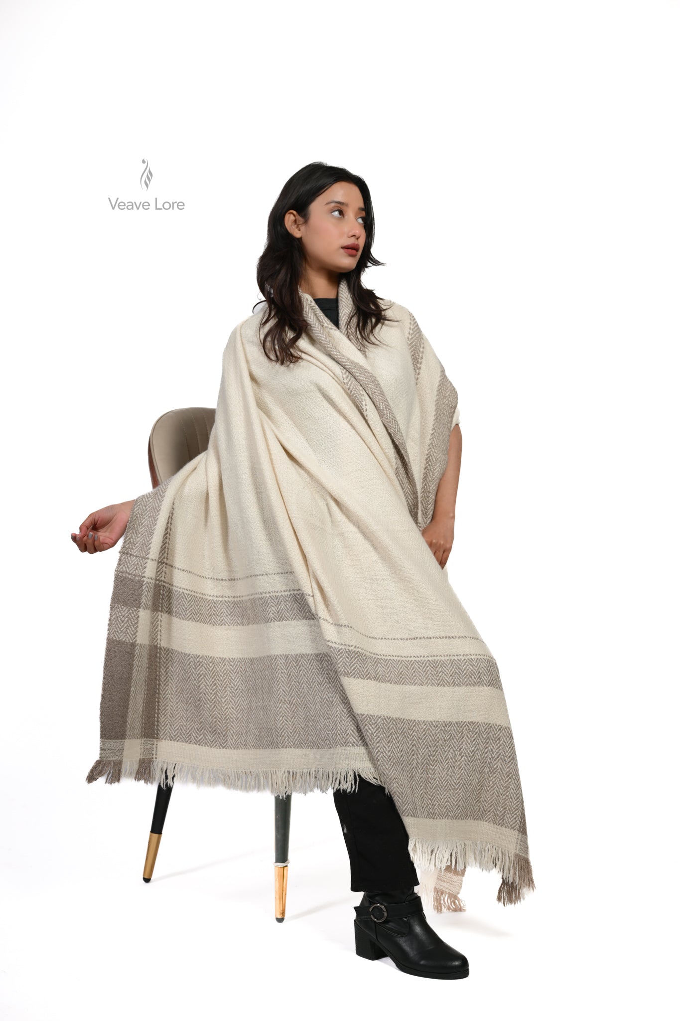 Safed-e-Zamin Pashmina Blanket XL