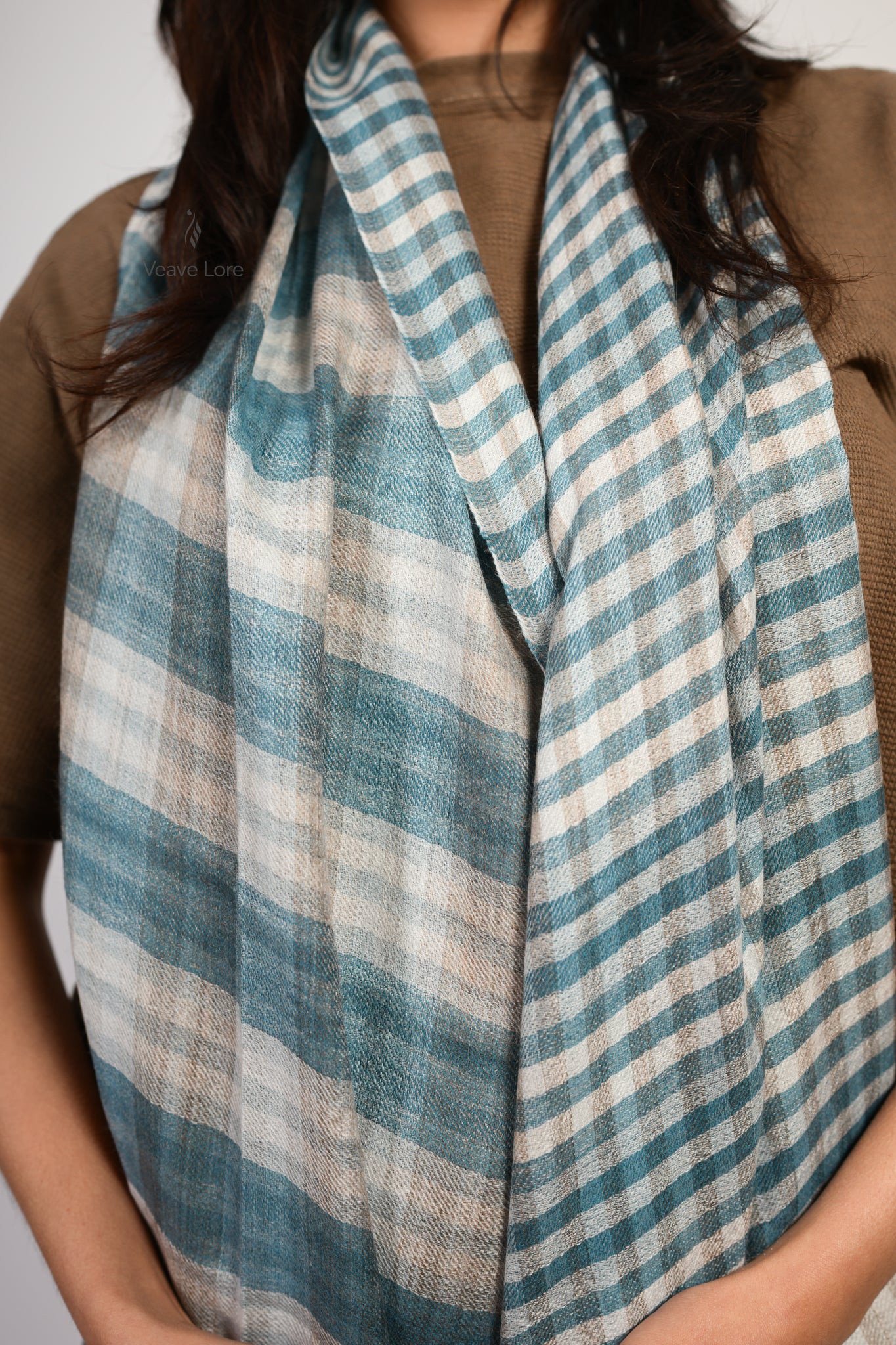 Tide Block Fine Wool Scarf