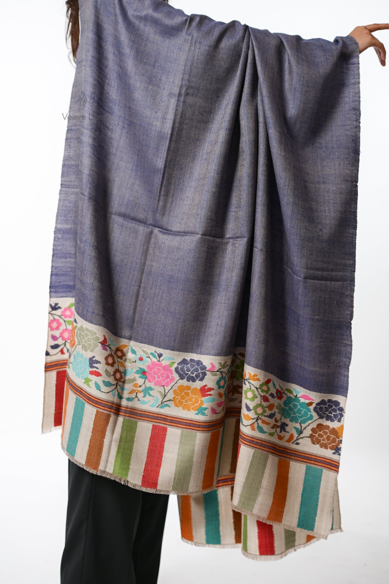 Mehtab-o-Chaman — Moonlight & Garden Pashmina Shawl
