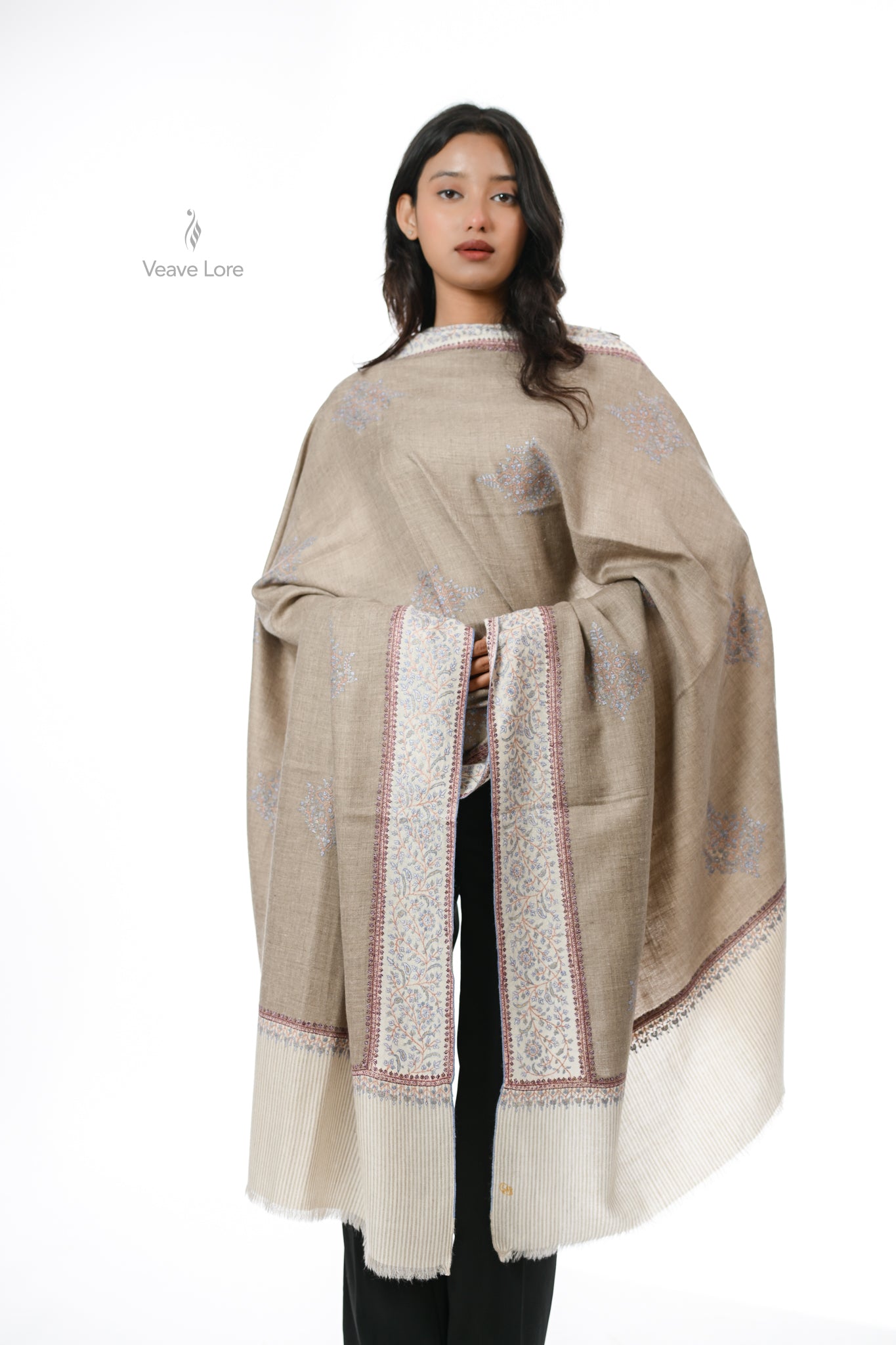 Nilofar & Wheat Pashmina Shawl