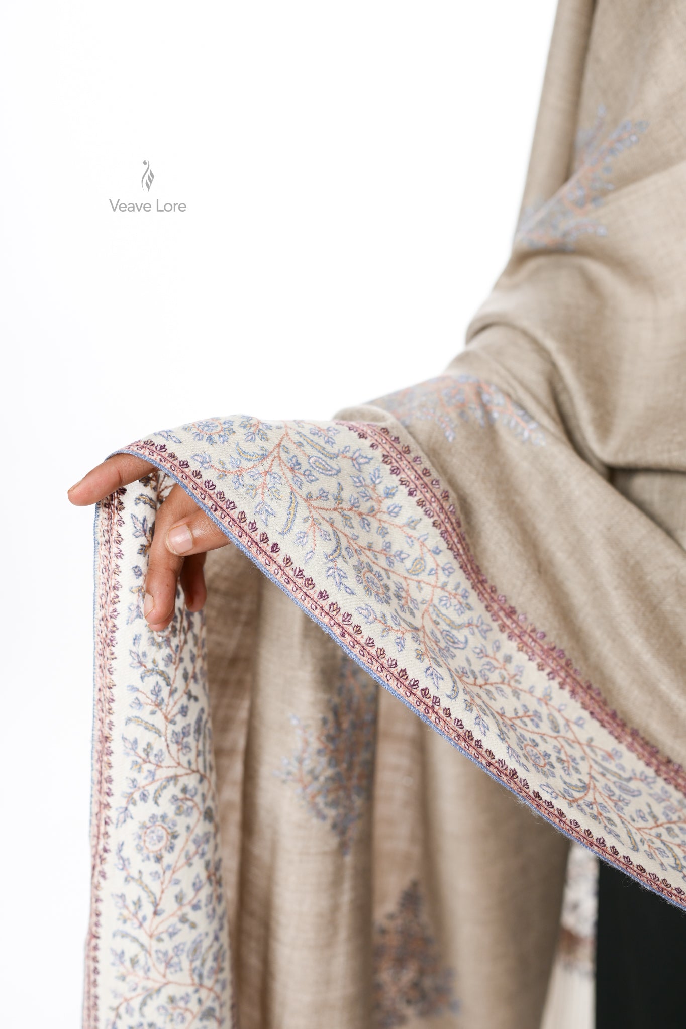 Nilofar & Wheat Pashmina Shawl