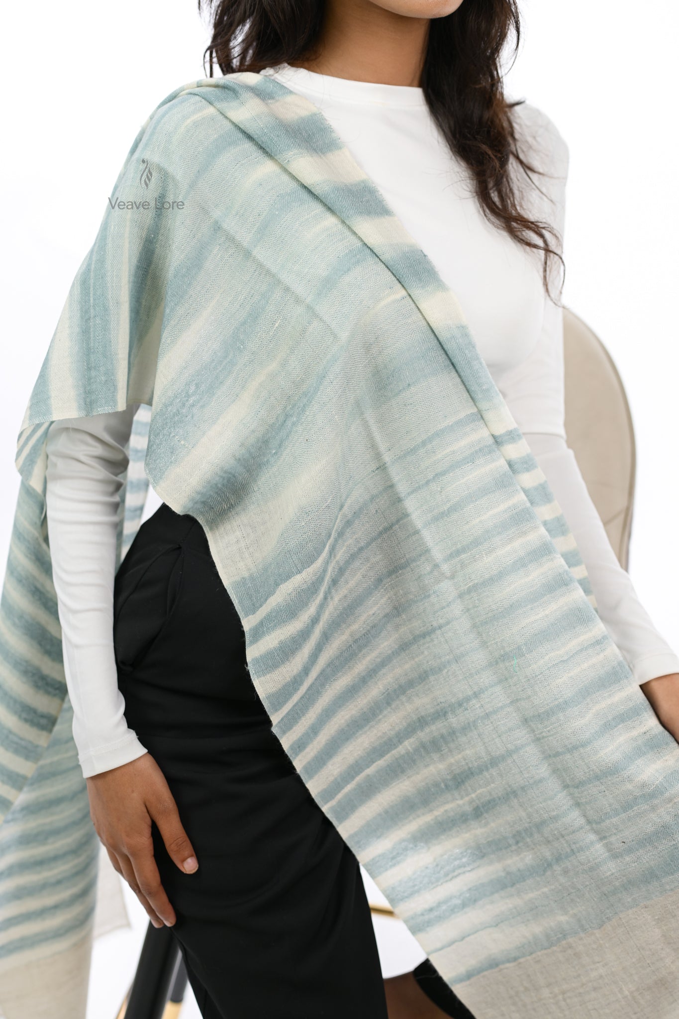 Azure Horizon (Ufaq-e-Feroza) Pashmina Muffler