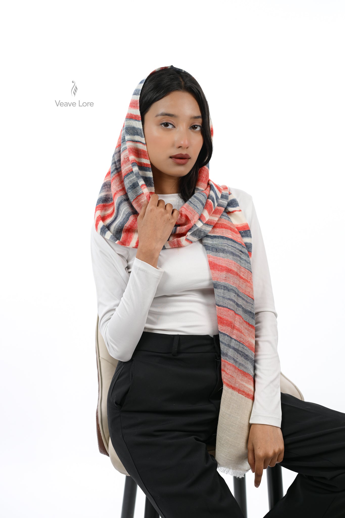 Crimson Twilight (Shafaq-e-Shab) Pashmina Muffler