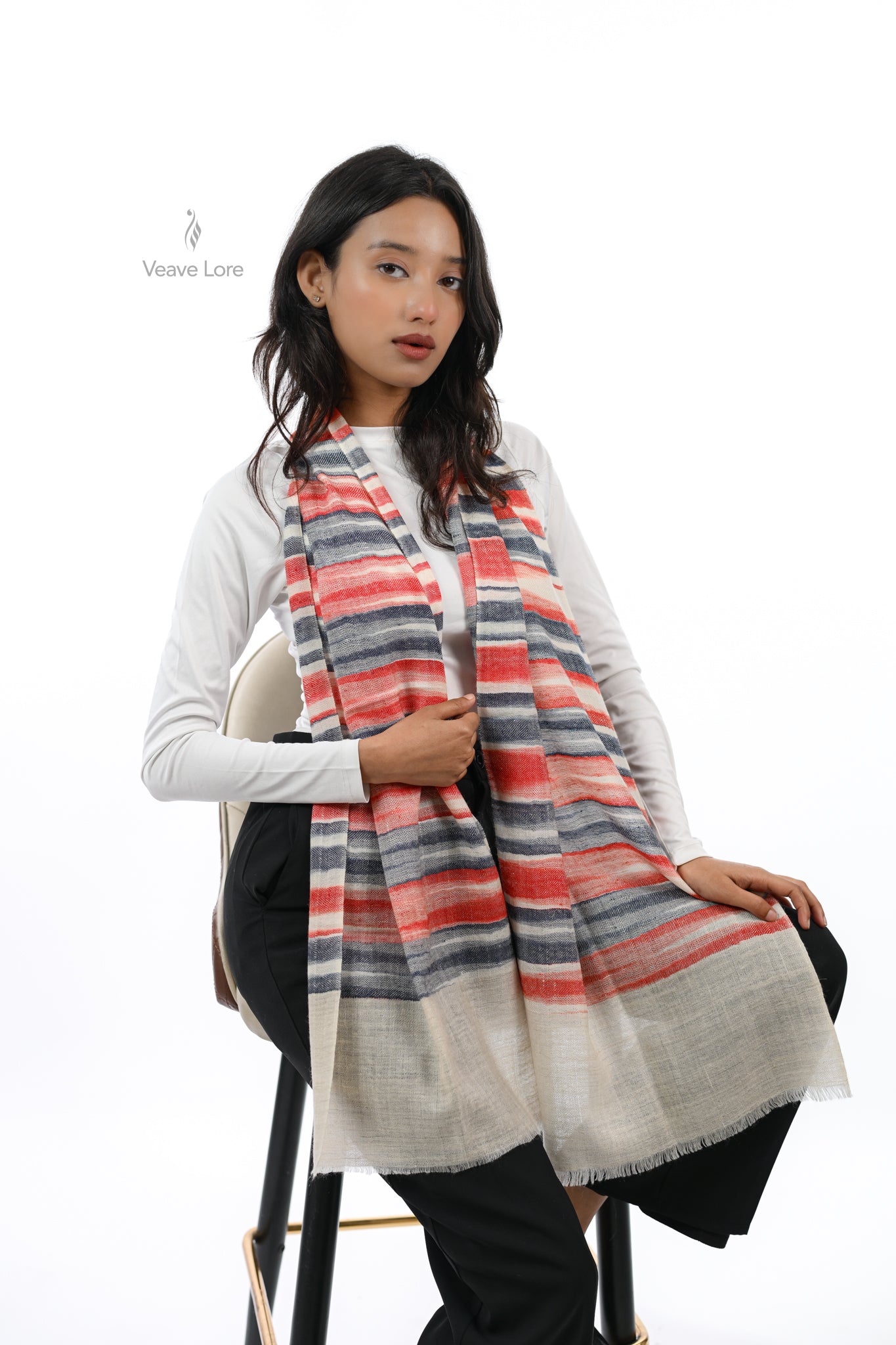 Crimson Twilight (Shafaq-e-Shab) Pashmina Muffler
