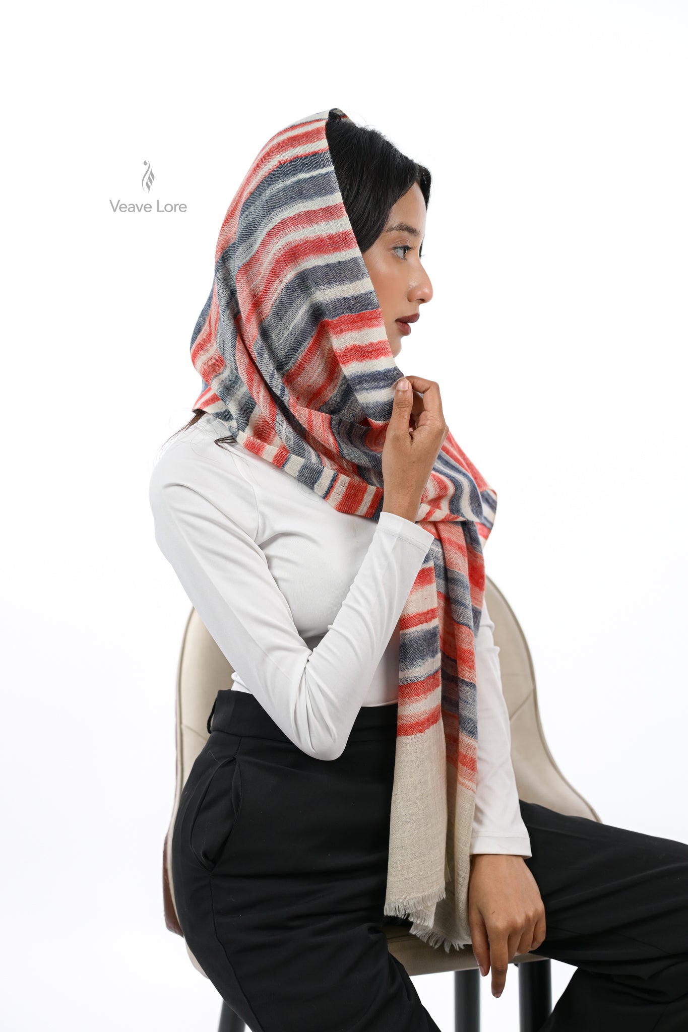 Crimson Twilight (Shafaq-e-Shab) Pashmina Muffler