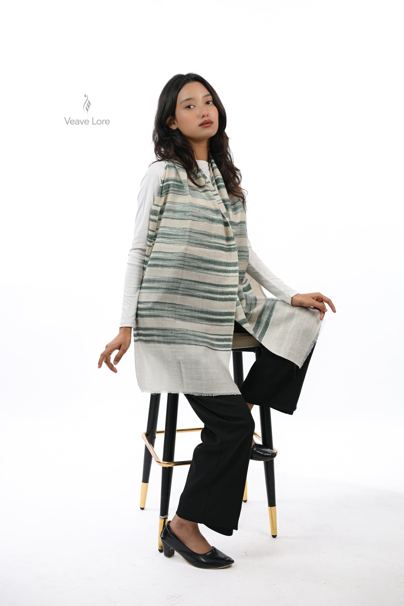 Verdant Ridge (Silsila-e-Zamarru) Pashmina Muffler