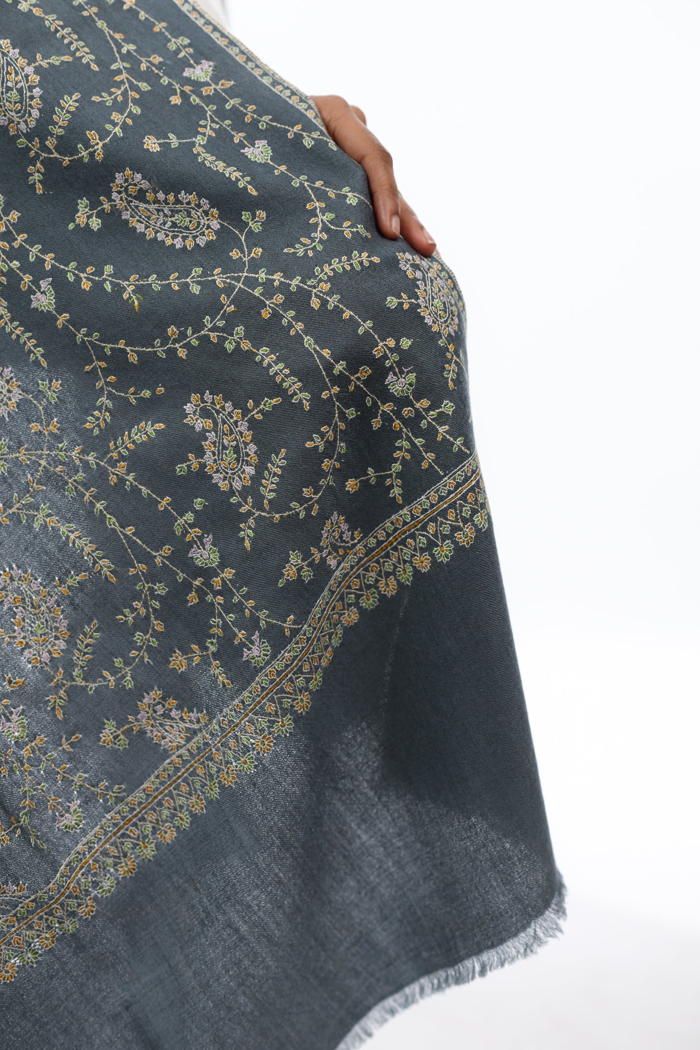 Boteh & Smoke Pashmina Stole