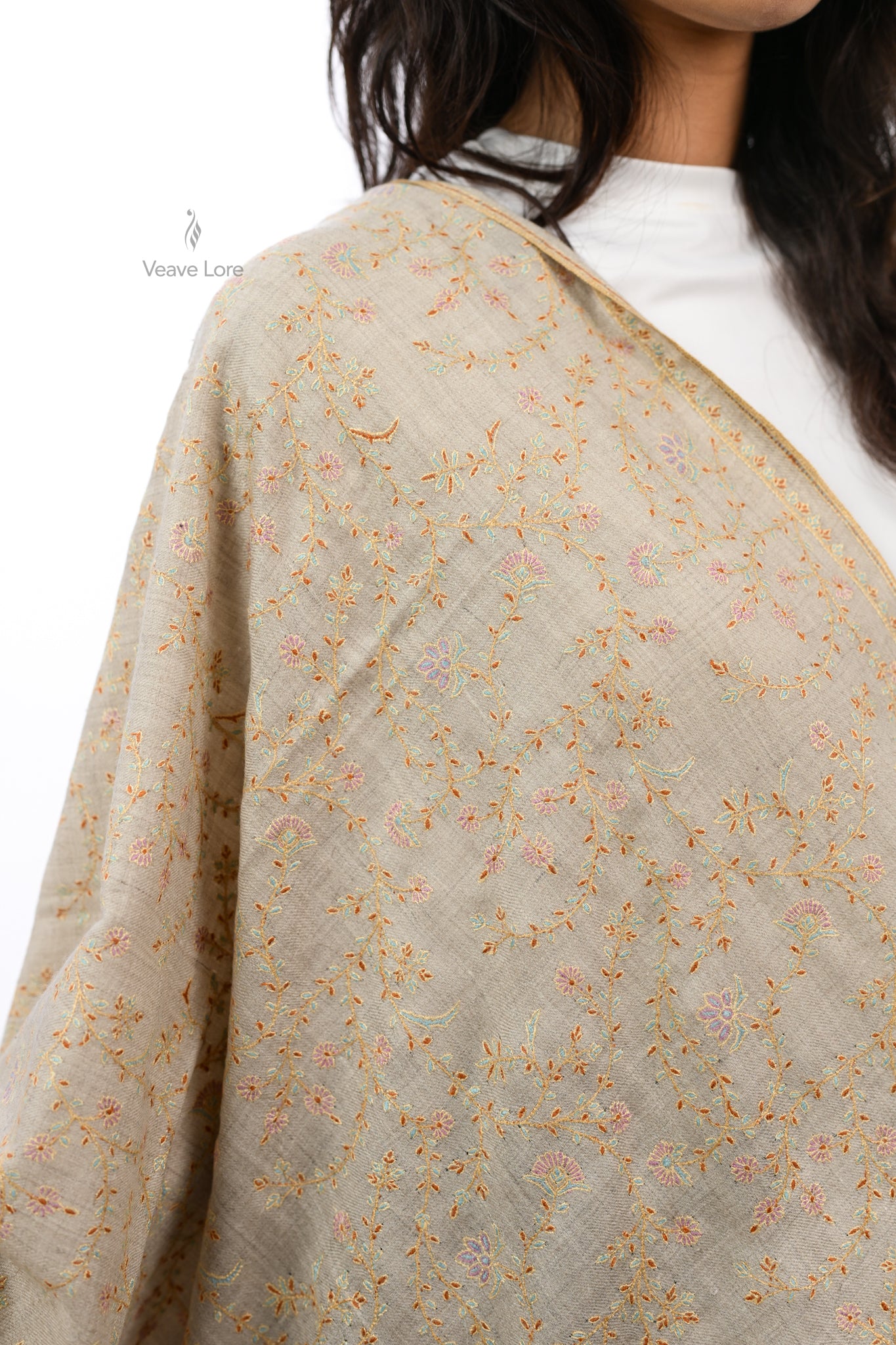 Khaam & Gulzar Pashmina Stole