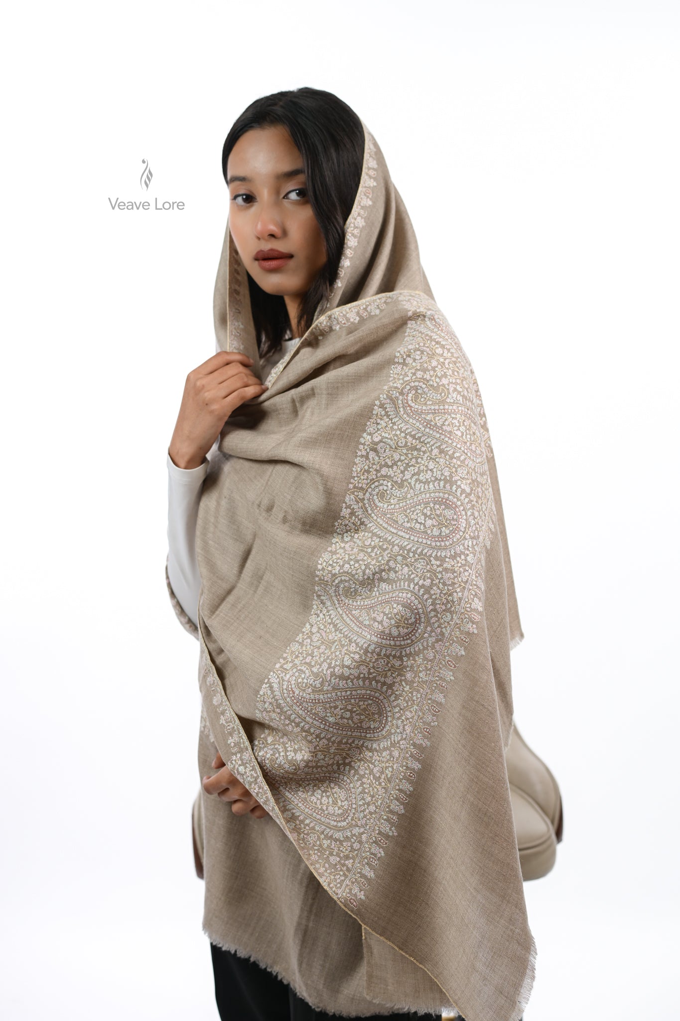 Badaam & Petal Pashmina Stole