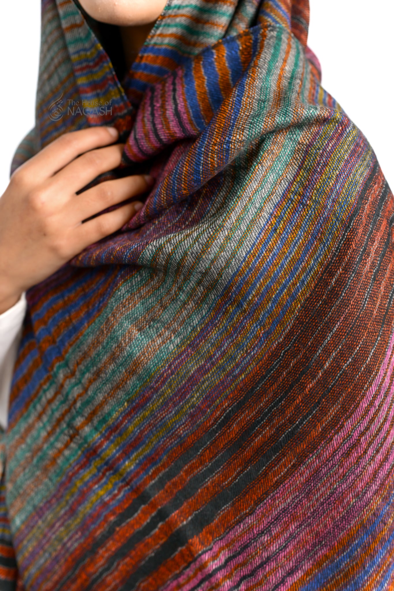 Grey Multi-Striped Wrap