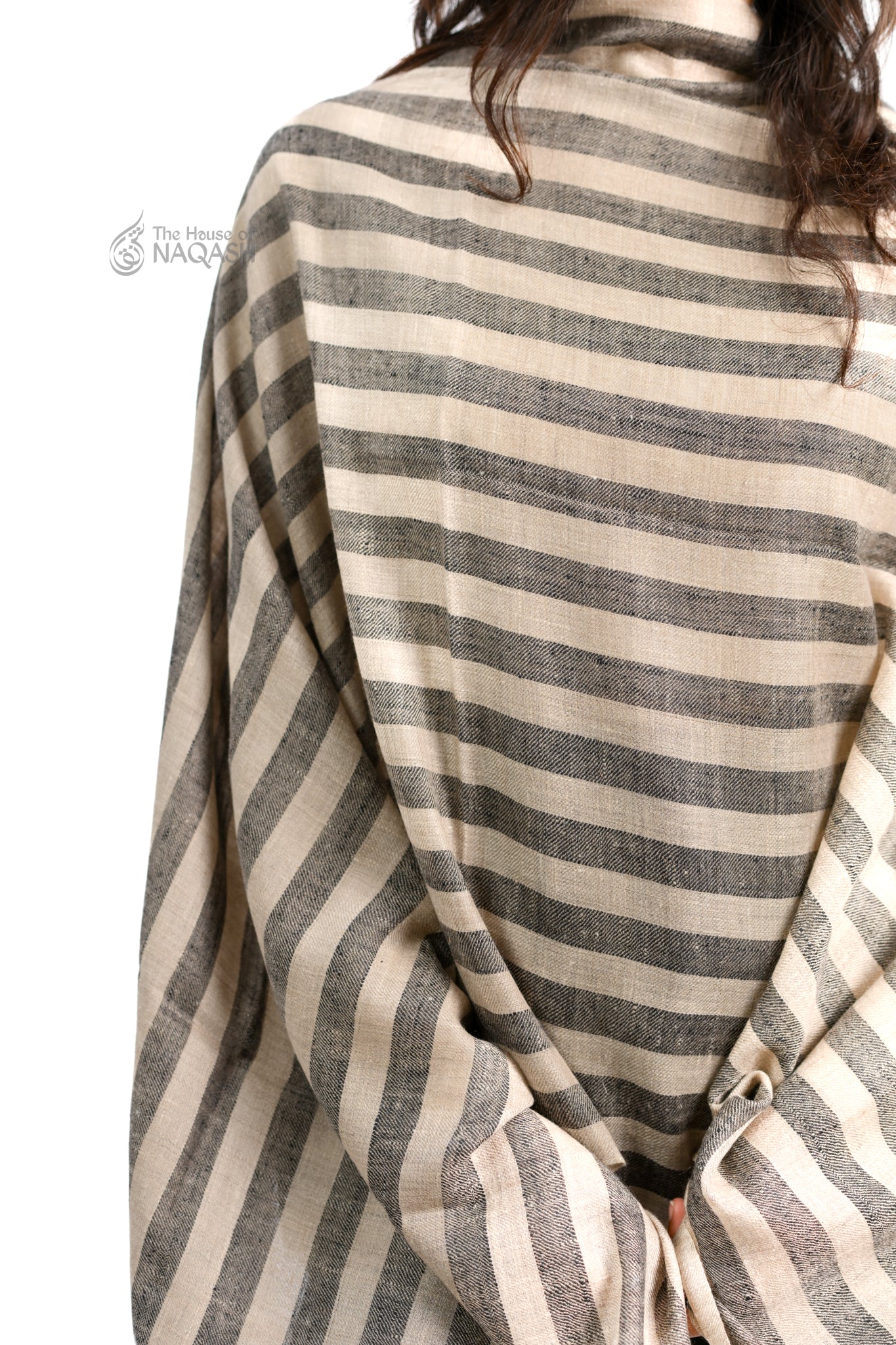 Mocha and Charcoal Striped Wrap