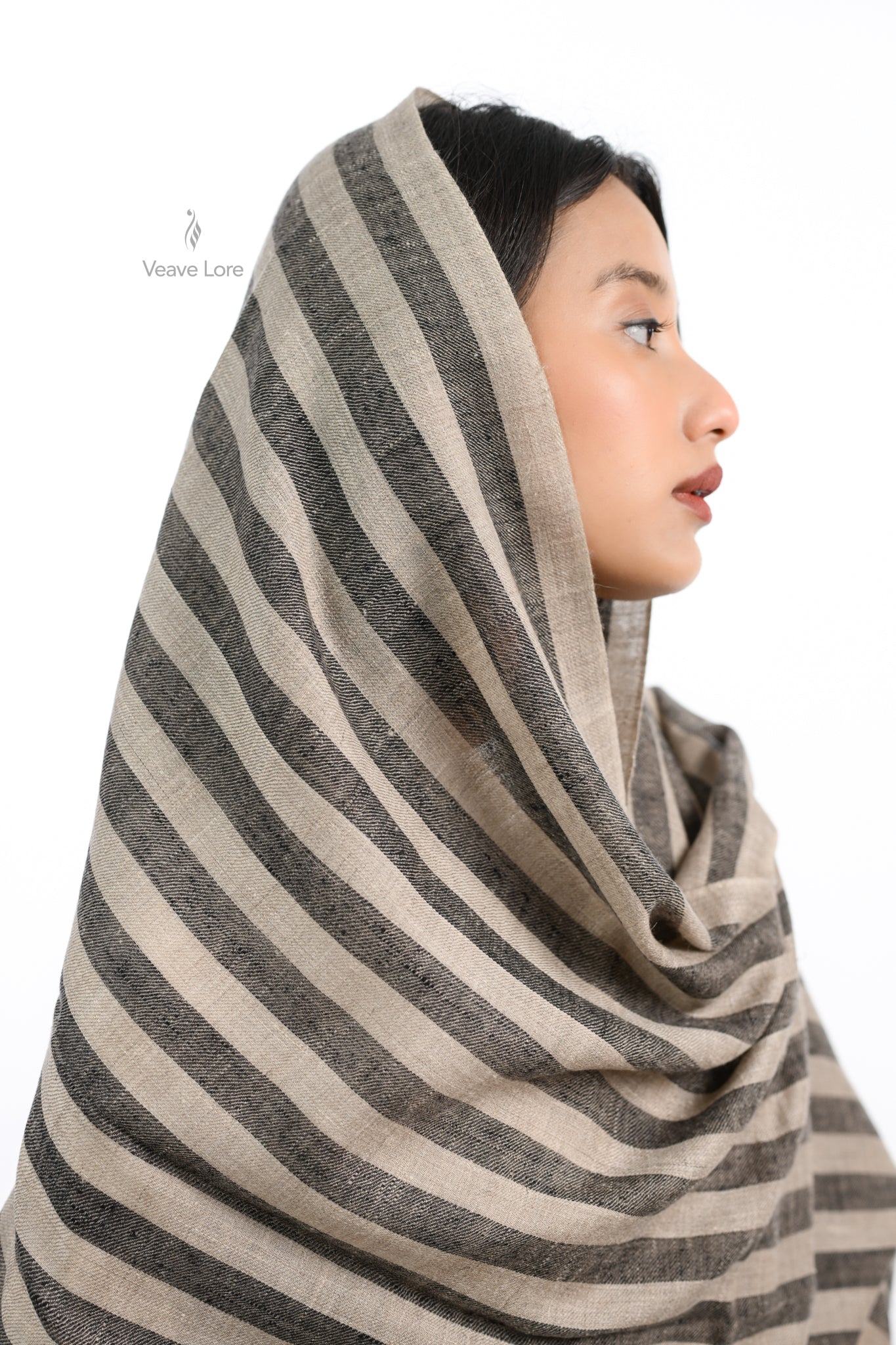 Siyah Ivory Pashmina Stole