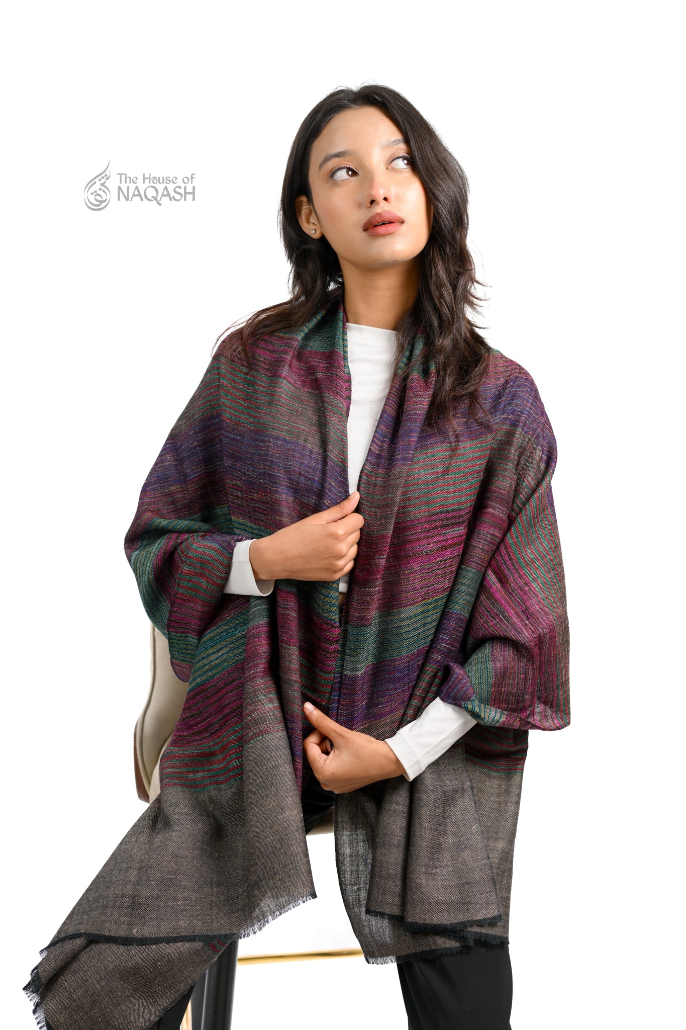 Ash Gray Striped Wrap