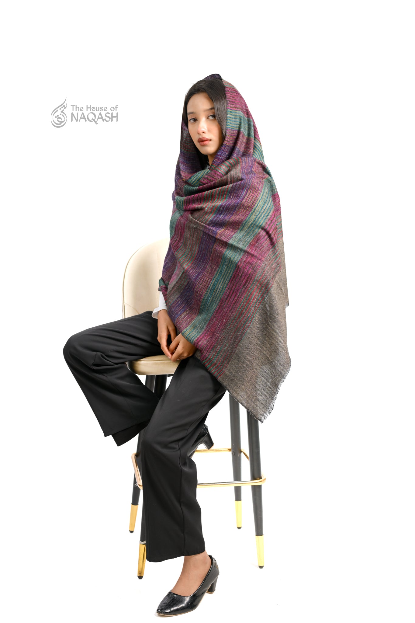 Ash Gray Striped Wrap