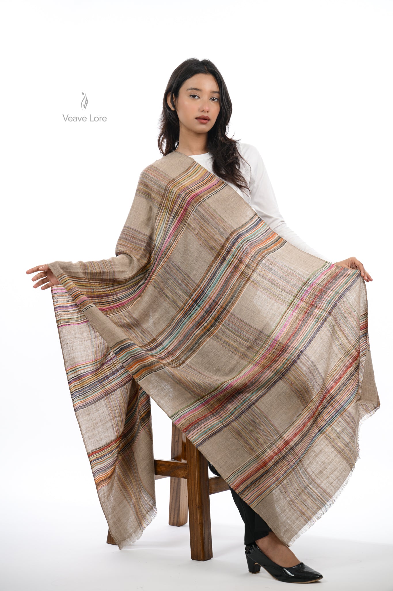 Shokh & Reg Pashmina Stole