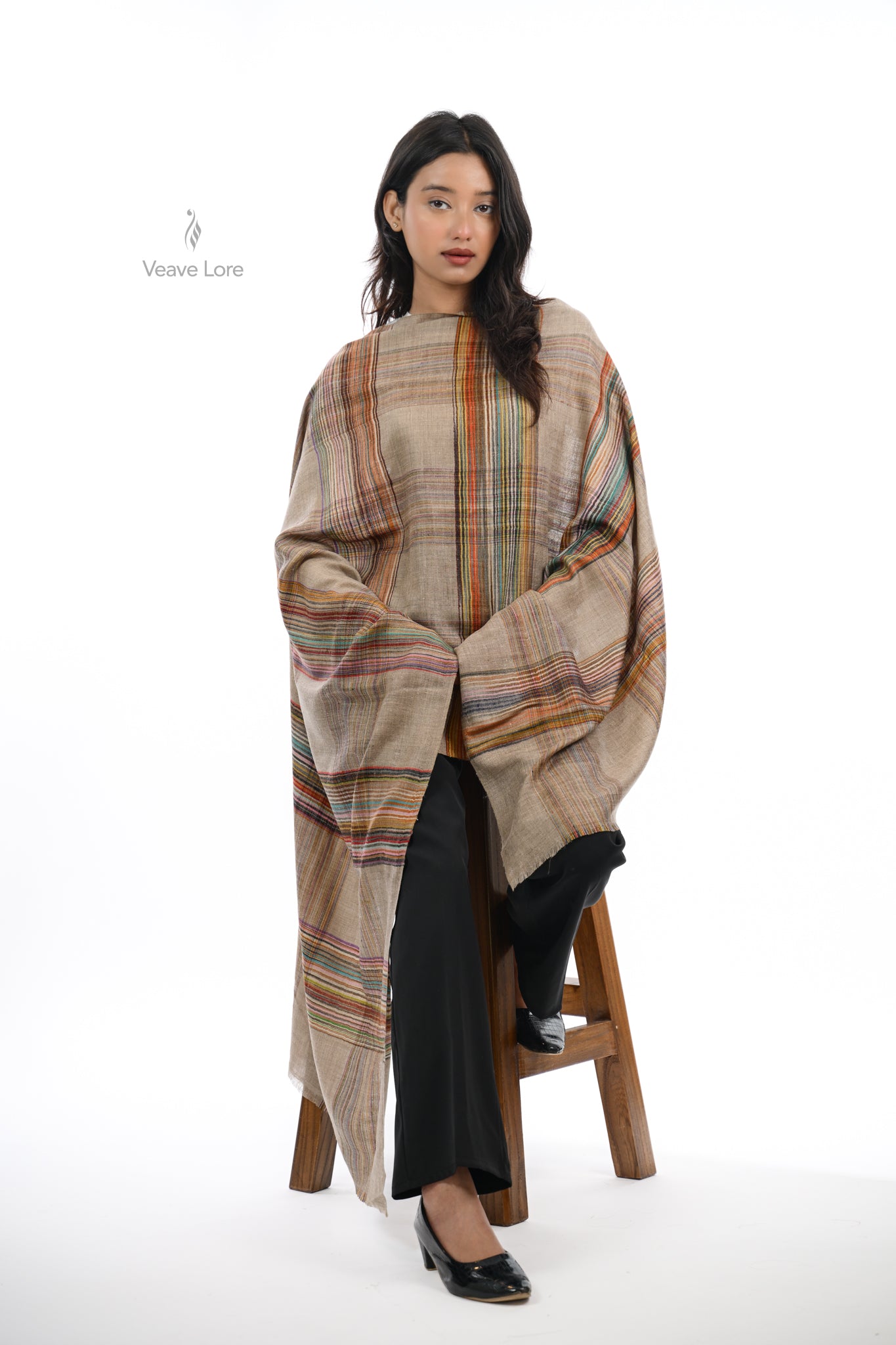 Lehar & Oat Pashmina Stole