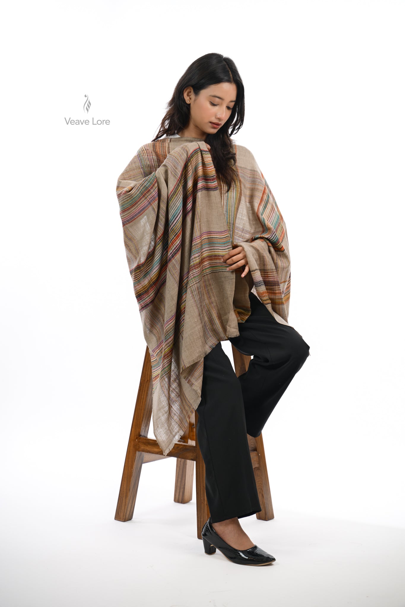 Lehar & Oat Pashmina Stole