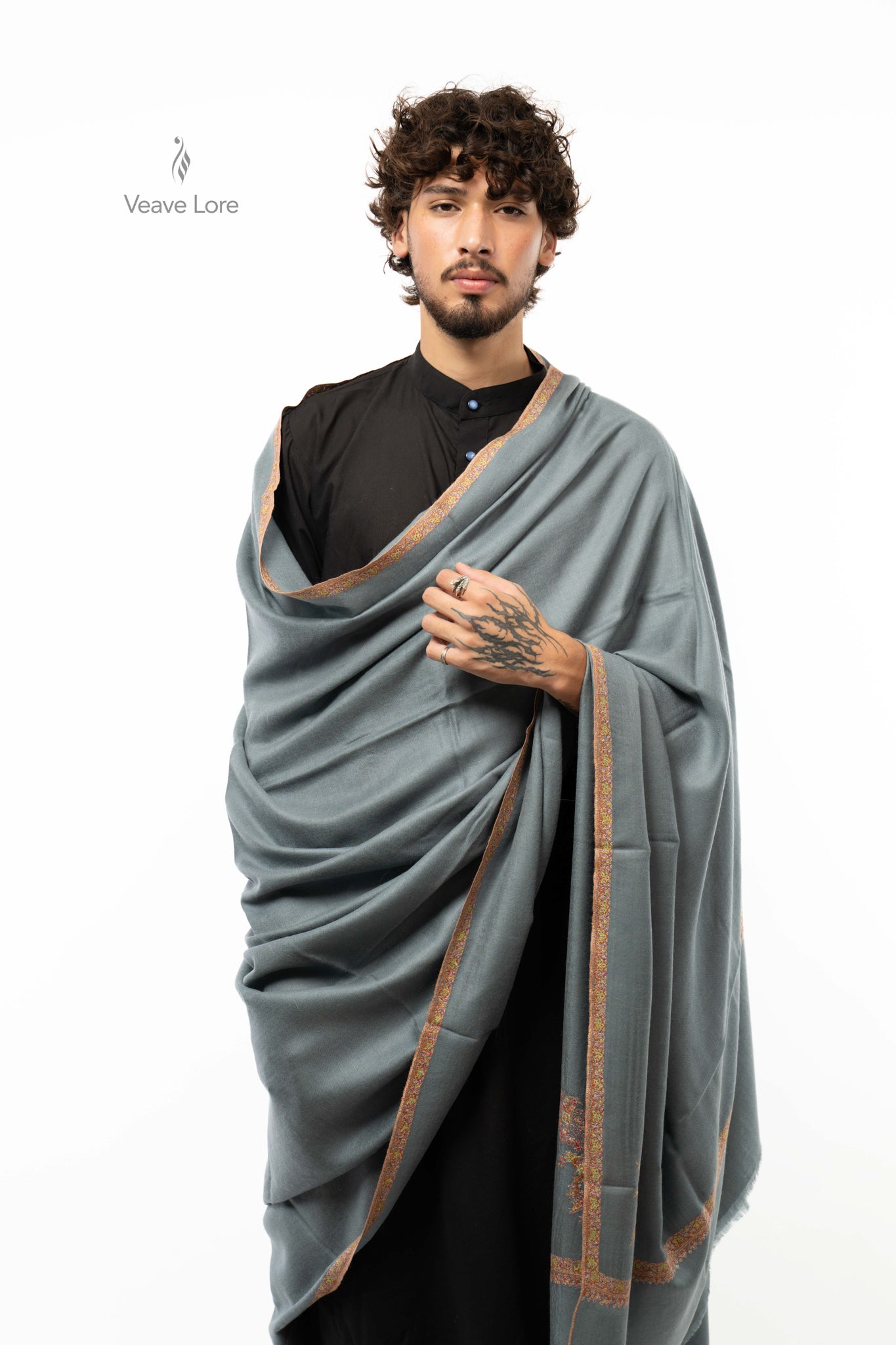 Slate Ember Pashmina Shawl