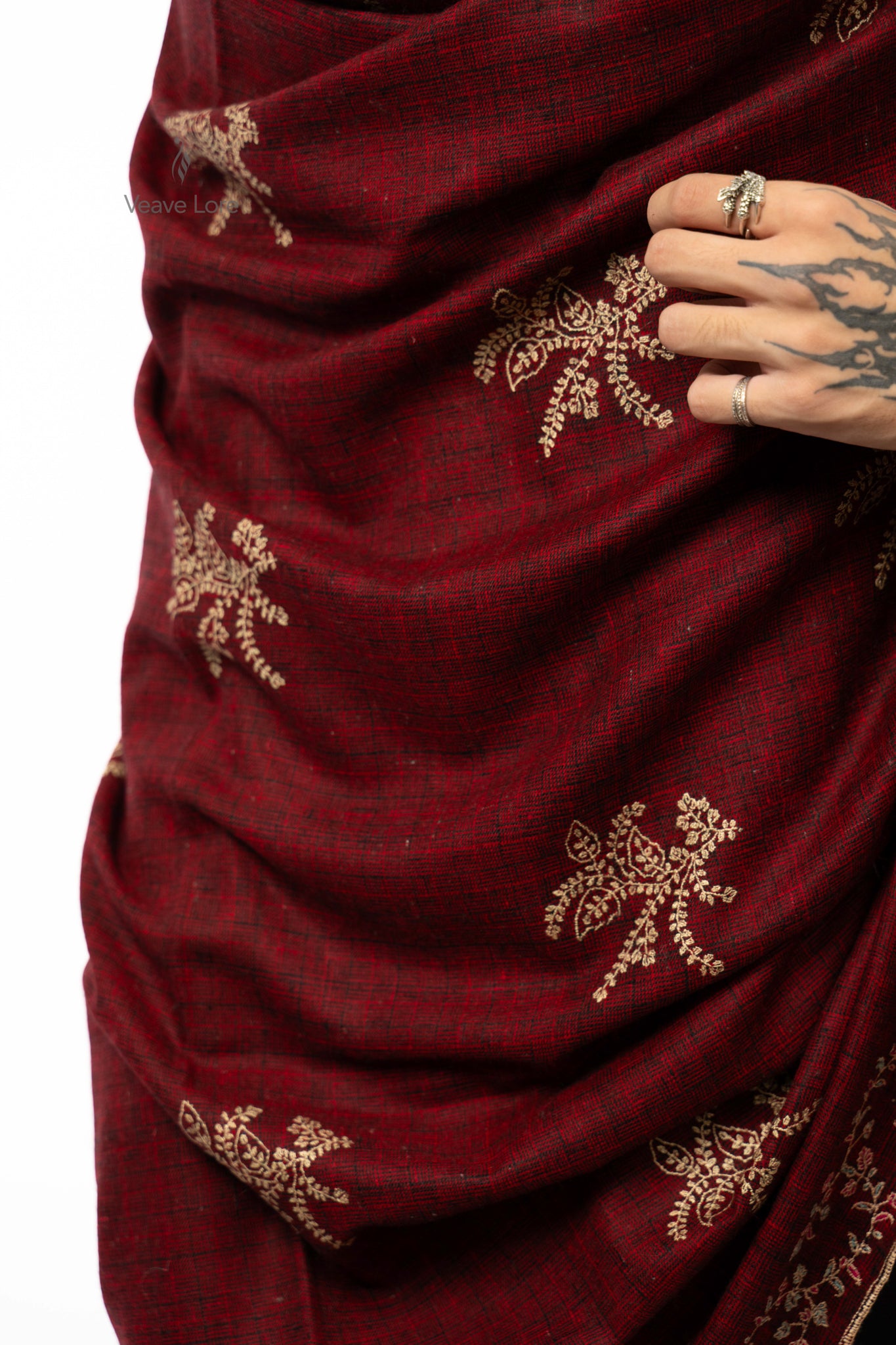 Garnet Fern Pashmina Shawl