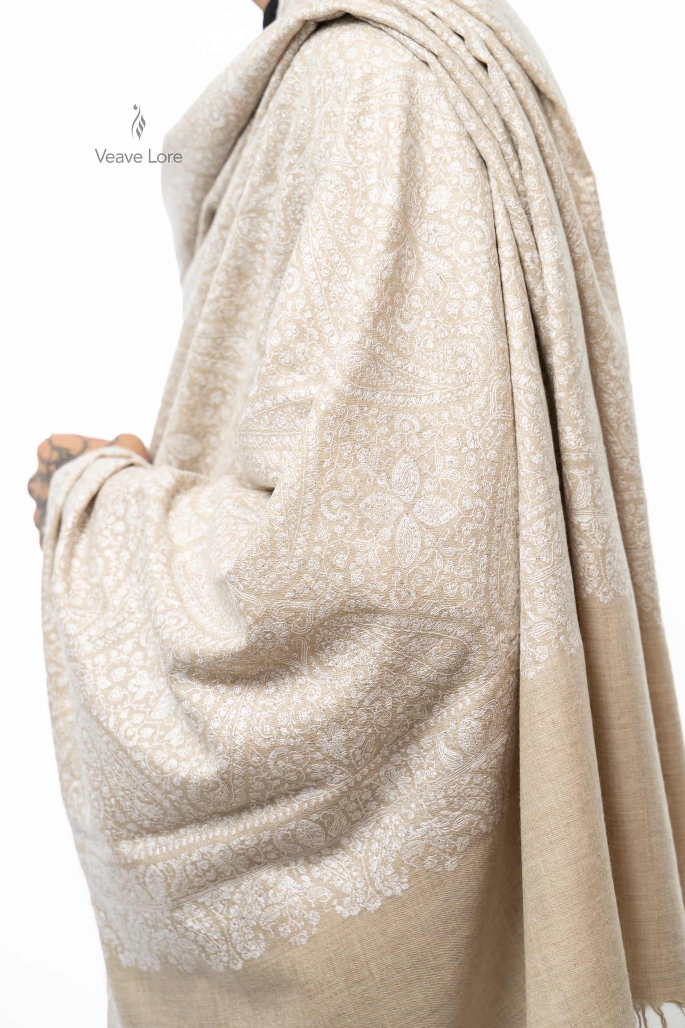 Oyster Lace Pashmina Shawl