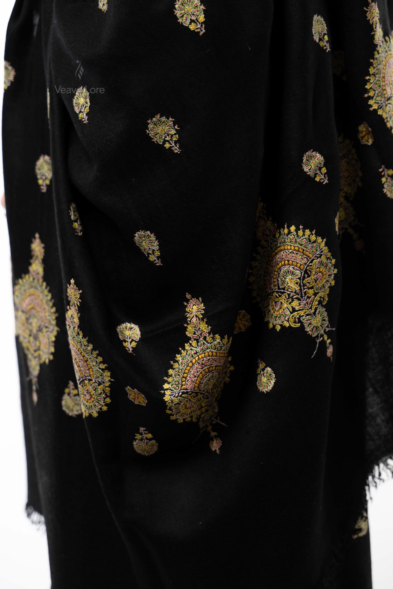 Ebony Motif Pashmina Shawl