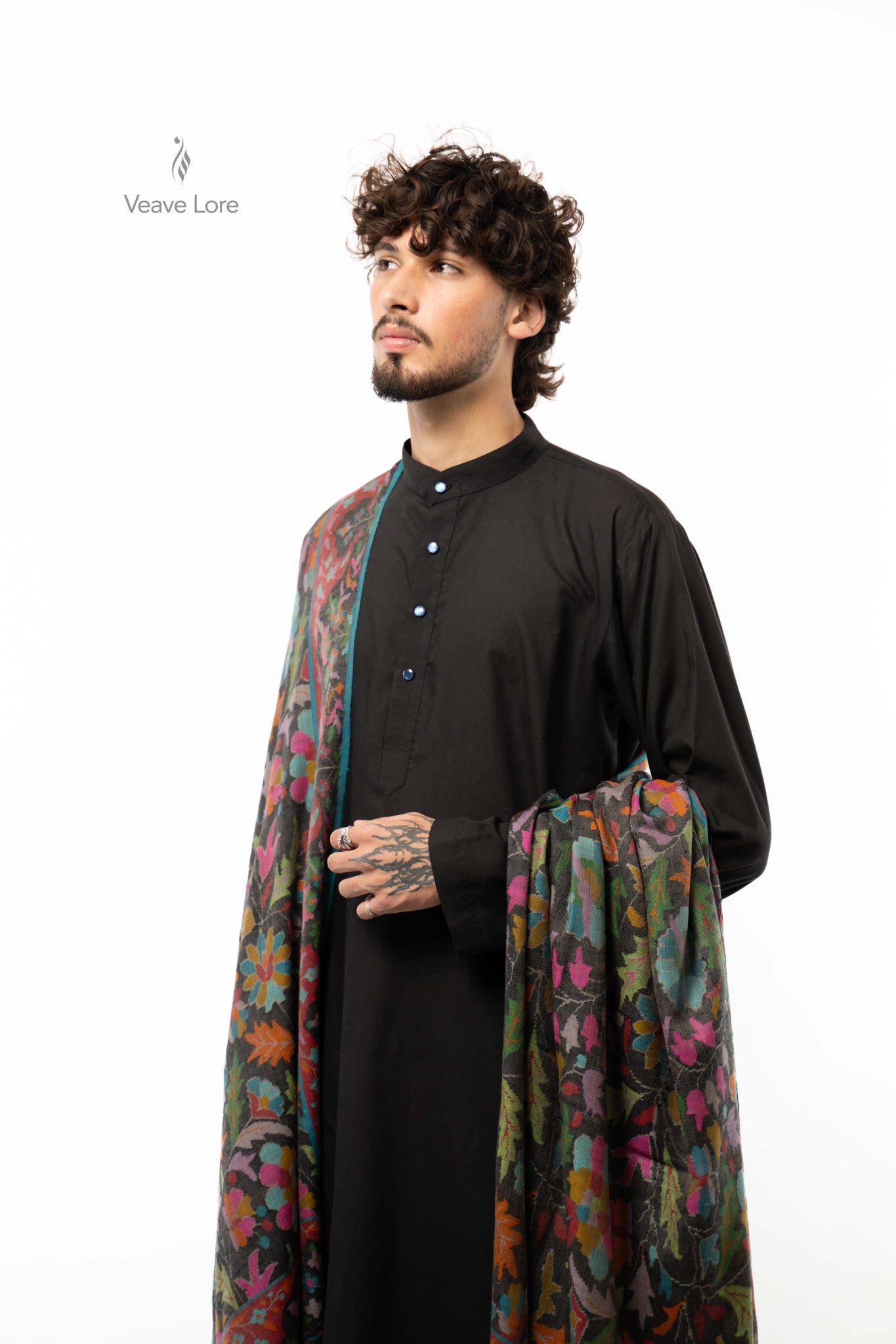 Noir Tapestry Pashmina Shawl