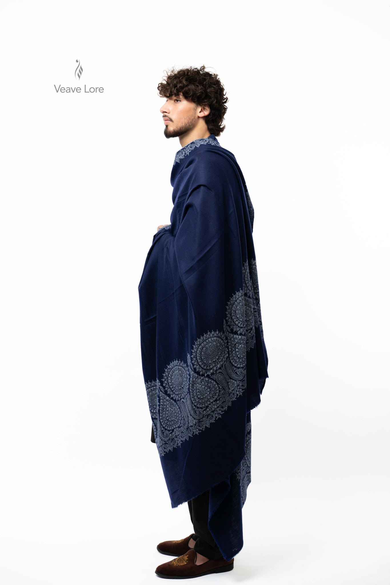 Prussian Quill Pashmina Shawl