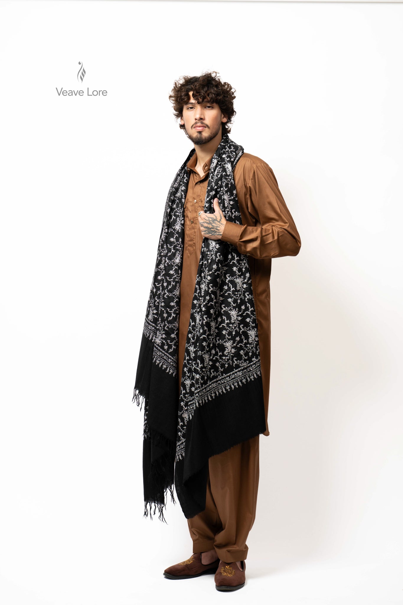 Raven Trellis Pashmina Shawl