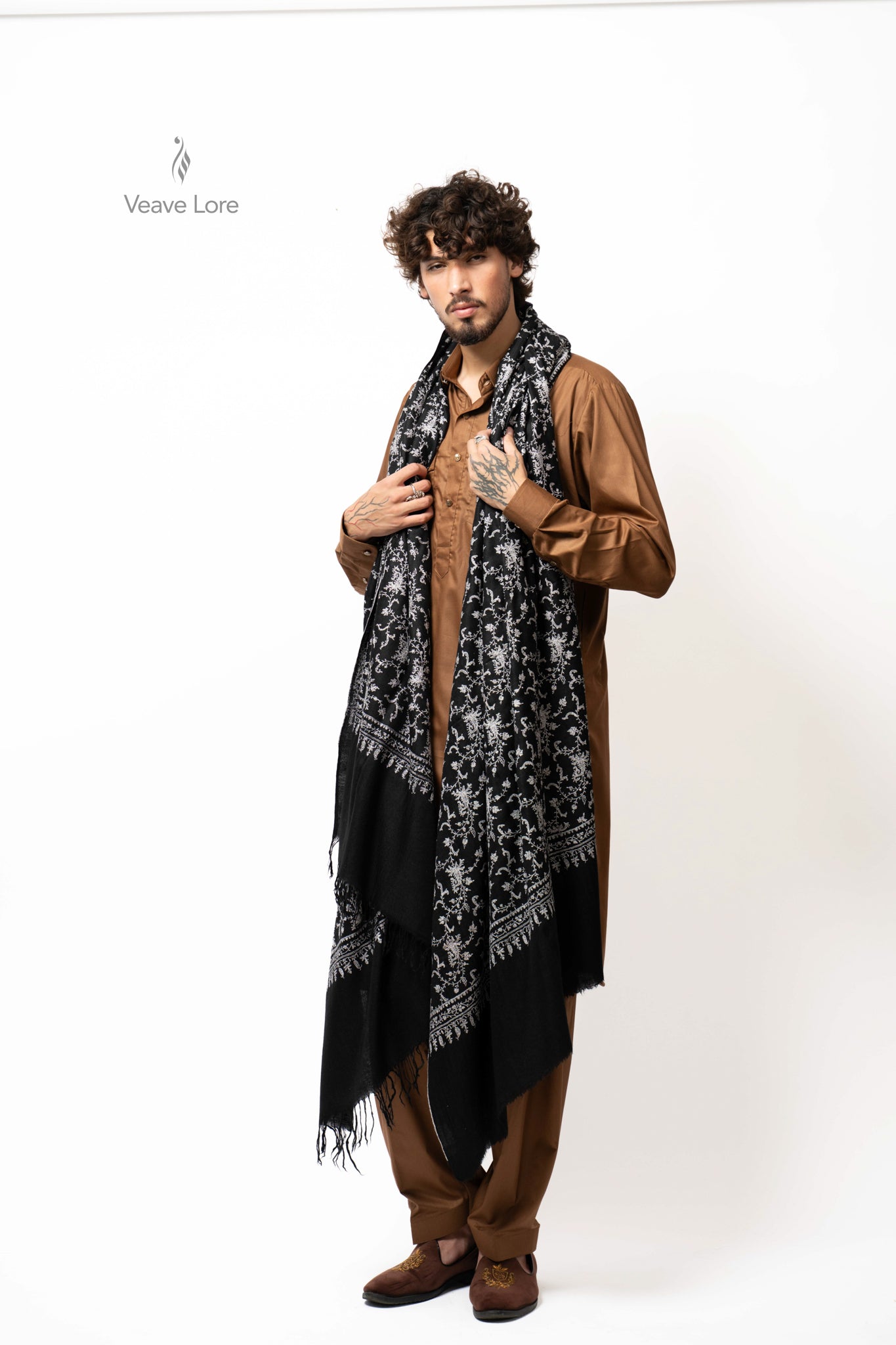 Raven Trellis Pashmina Shawl