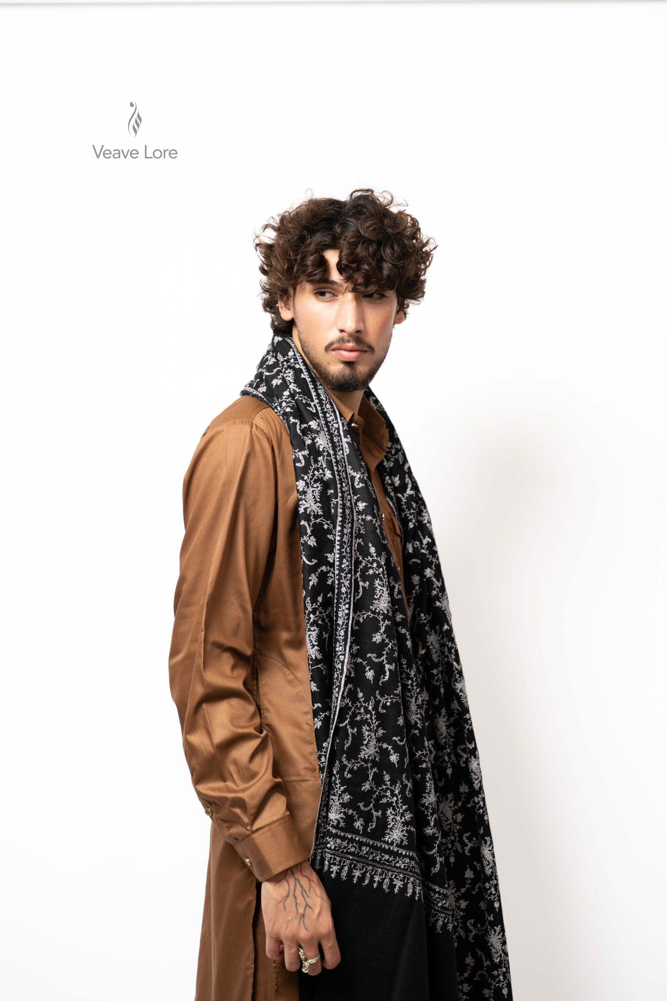 Raven Trellis Pashmina Shawl