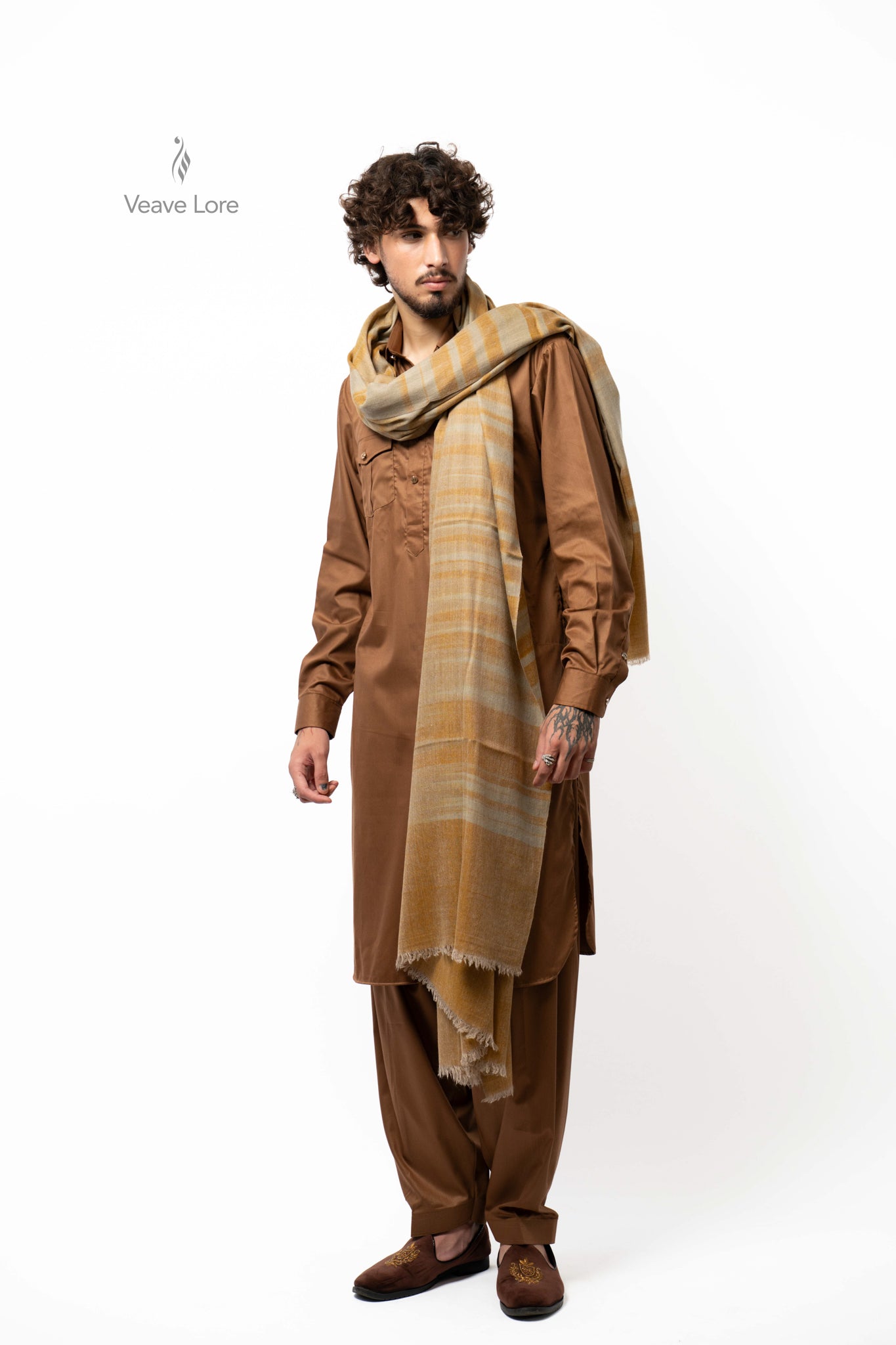 Honey Drift Pashmina Shawl