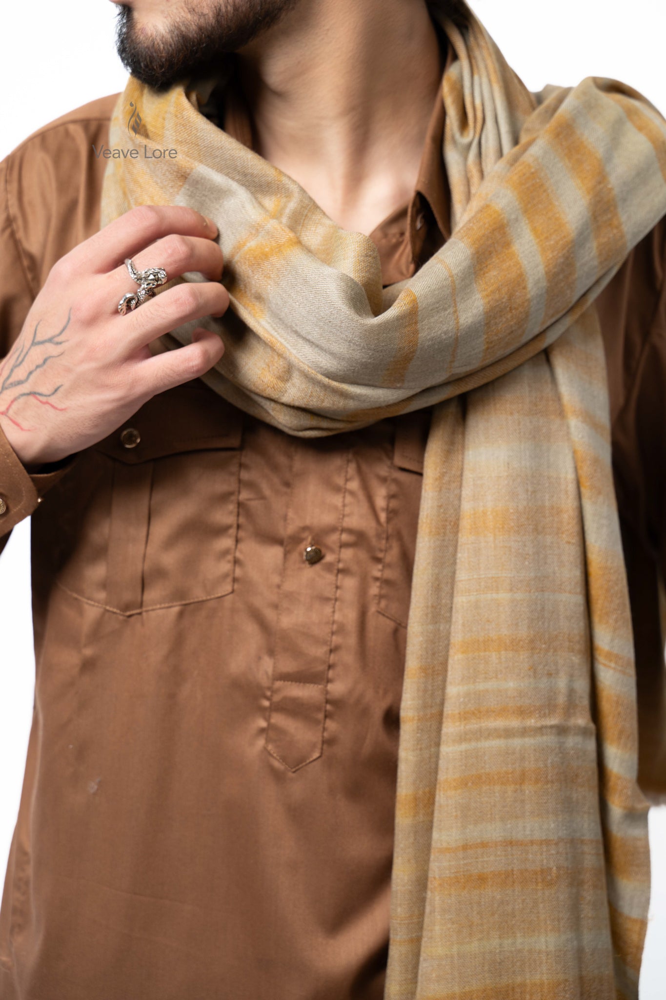 Honey Drift Pashmina Shawl