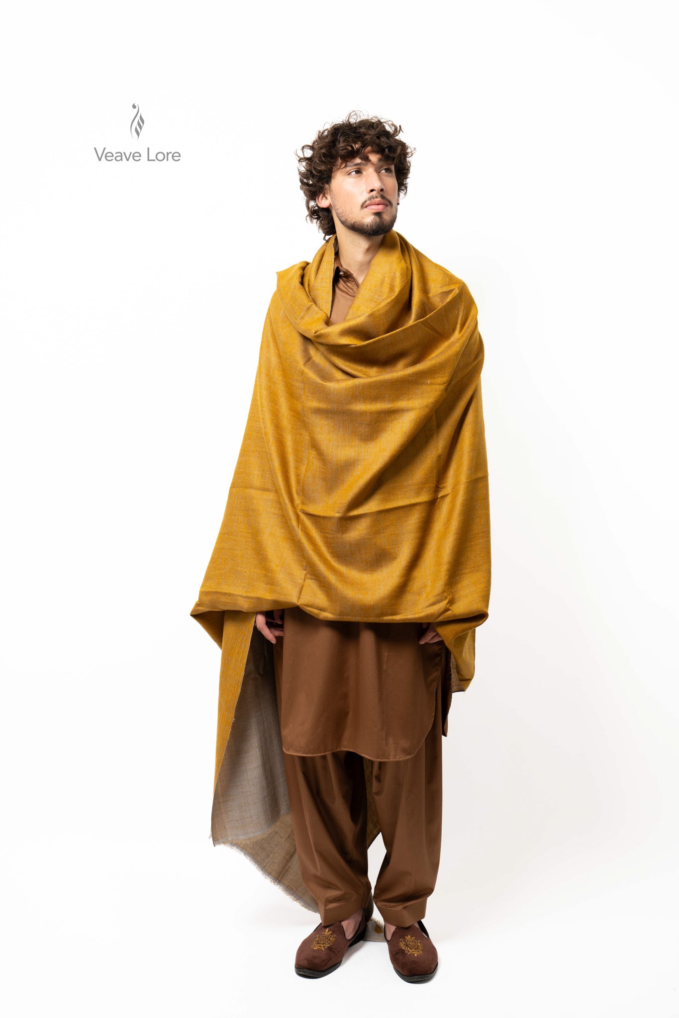 Ochre Verso Pashmina Shawl