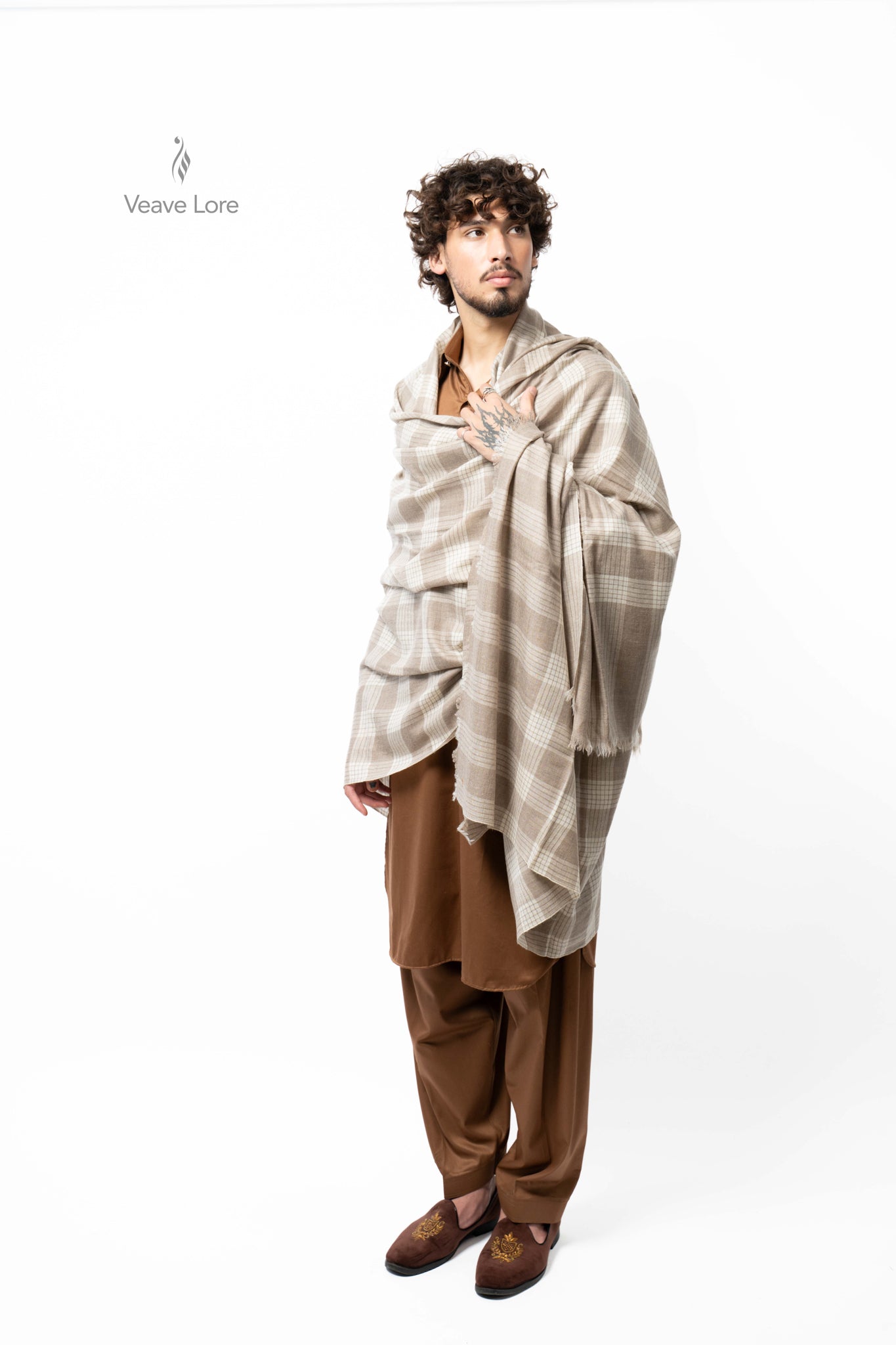 Barley Meridian Pashmina Shawl