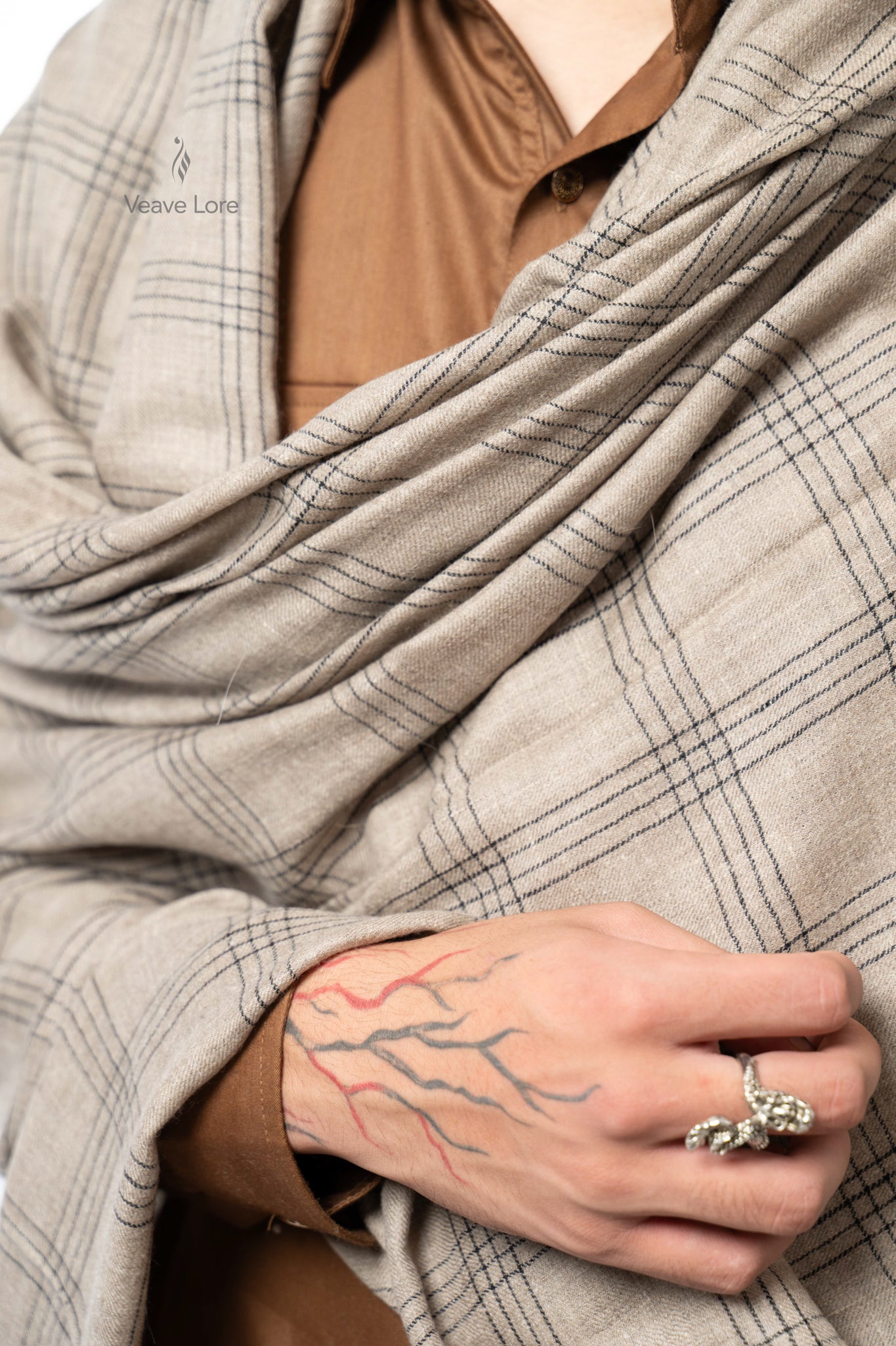 Flax Casement Pashmina Shawl