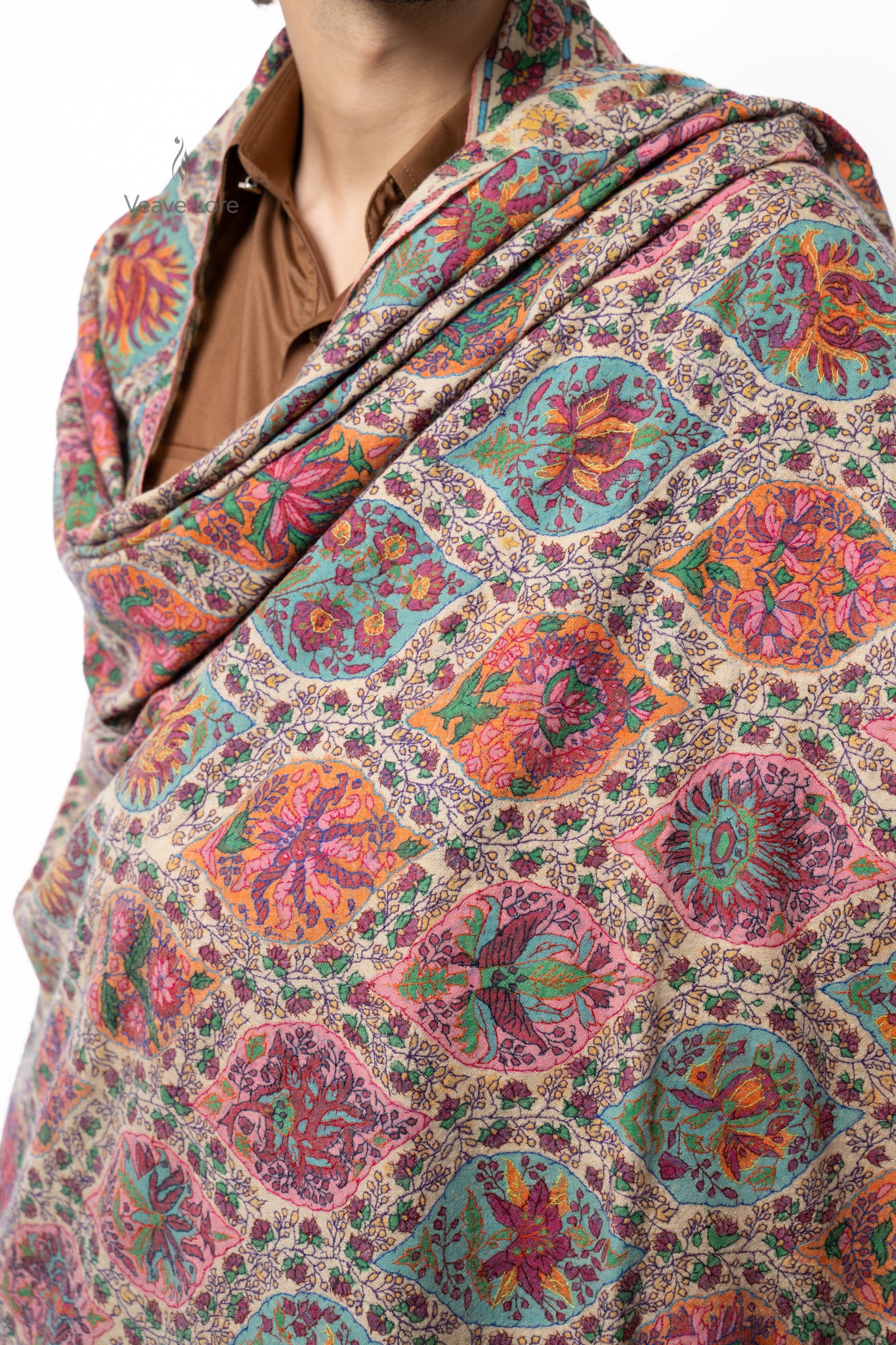 Kaleidoscope Verdant Pashmina Shawl