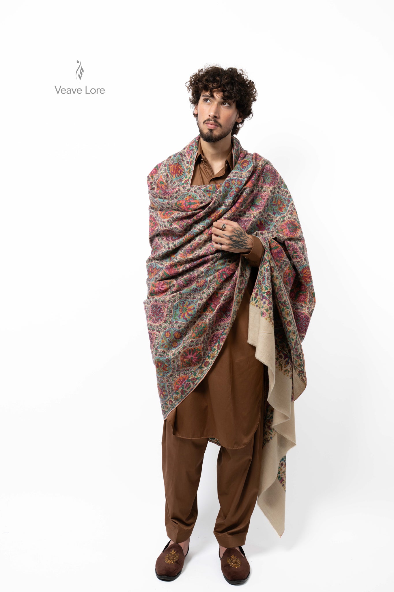 Kaleidoscope Verdant Pashmina Shawl